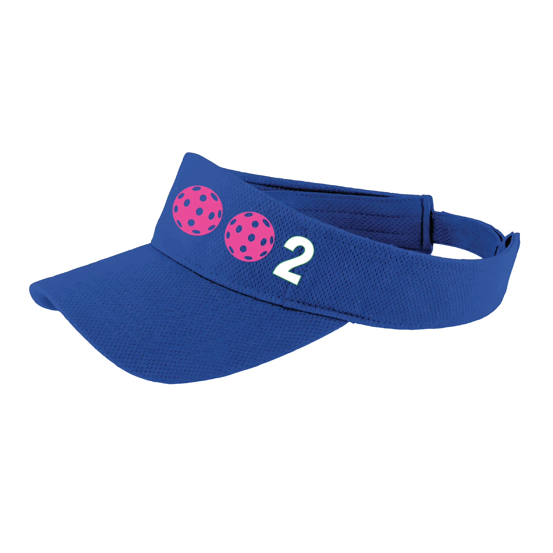 002 With Pickleballs (Customizable) | Pickleball Visors | Moisture Wicking 100% Polyester