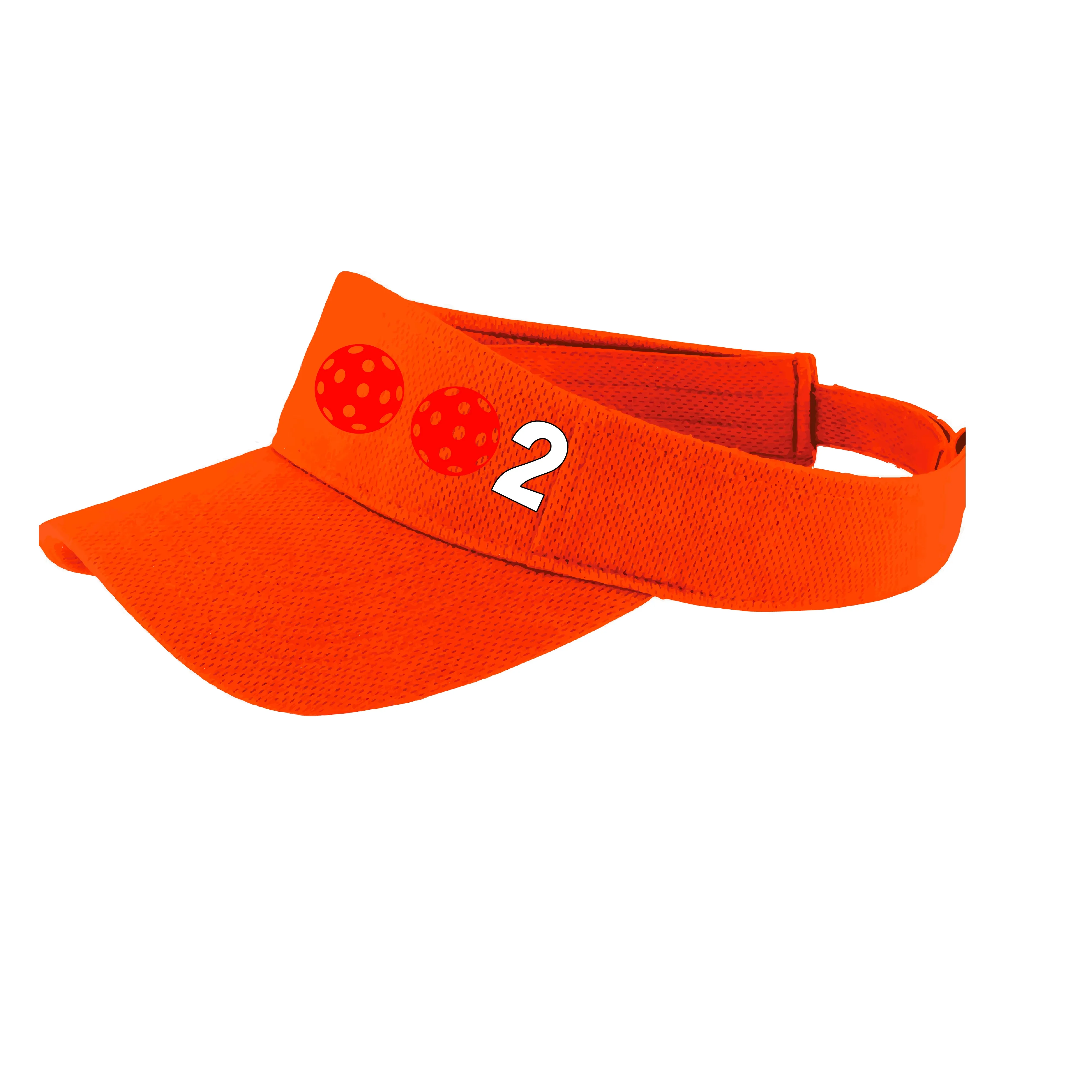 002 With Pickleballs (Customizable) | Pickleball Visors | Moisture Wicking 100% Polyester