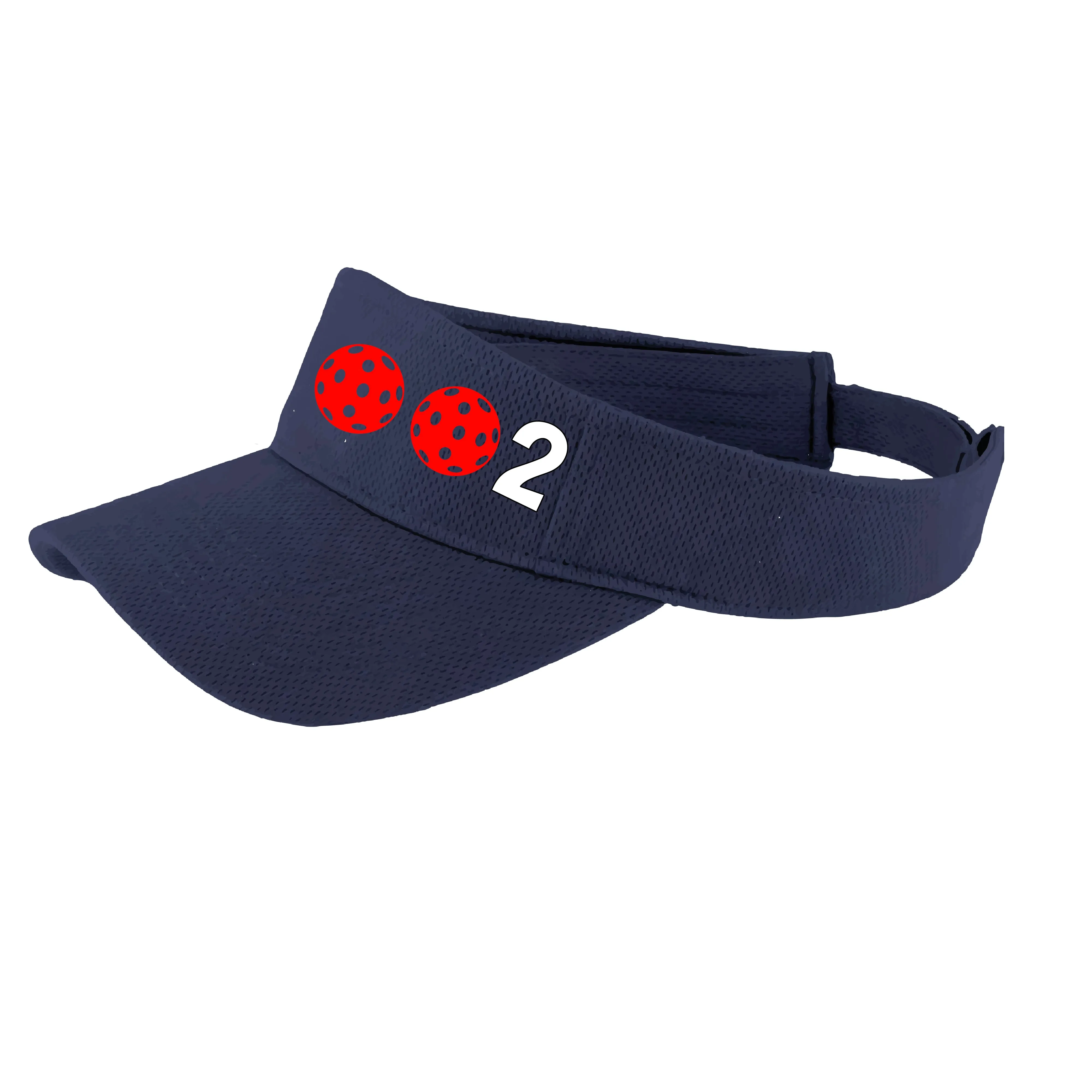 002 With Pickleballs (Customizable) | Pickleball Visors | Moisture Wicking 100% Polyester