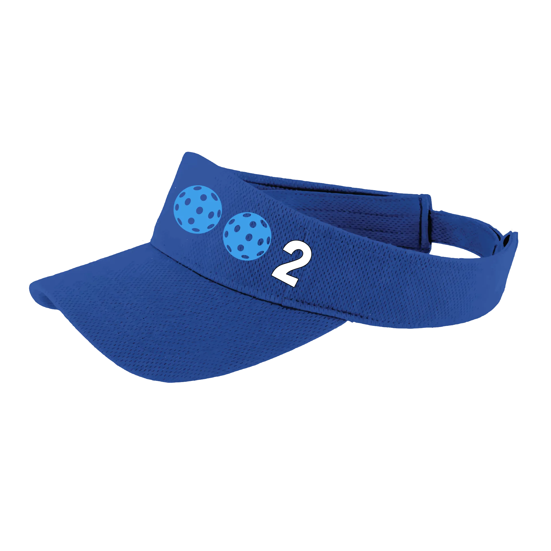 002 With Pickleballs (Customizable) | Pickleball Visors | Moisture Wicking 100% Polyester