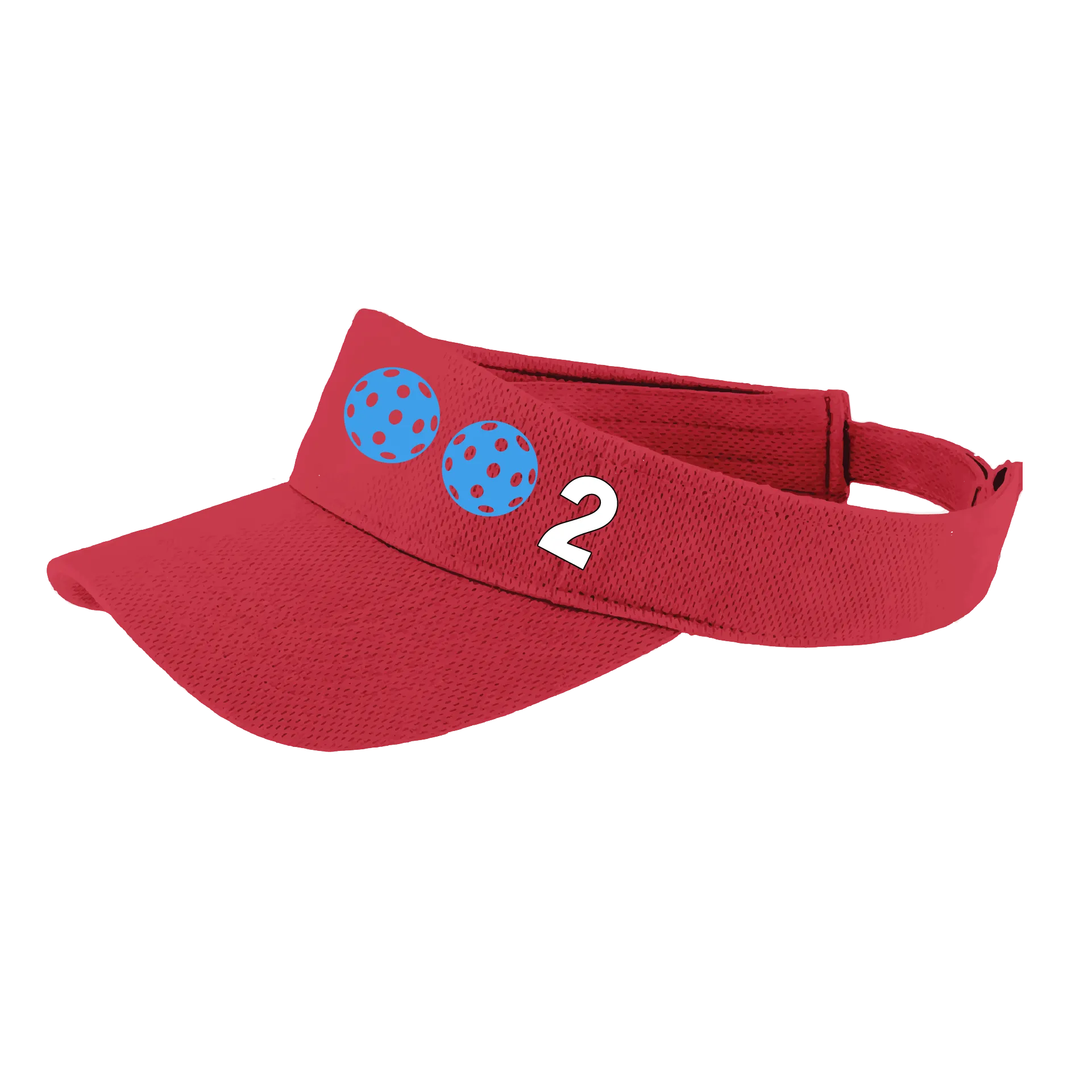 002 With Pickleballs (Customizable) | Pickleball Visors | Moisture Wicking 100% Polyester