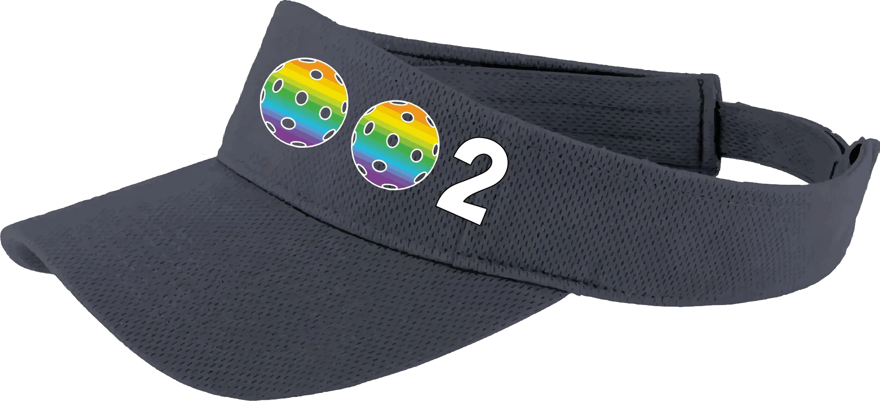 002 With Pickleballs (Customizable) | Pickleball Visors | Moisture Wicking 100% Polyester