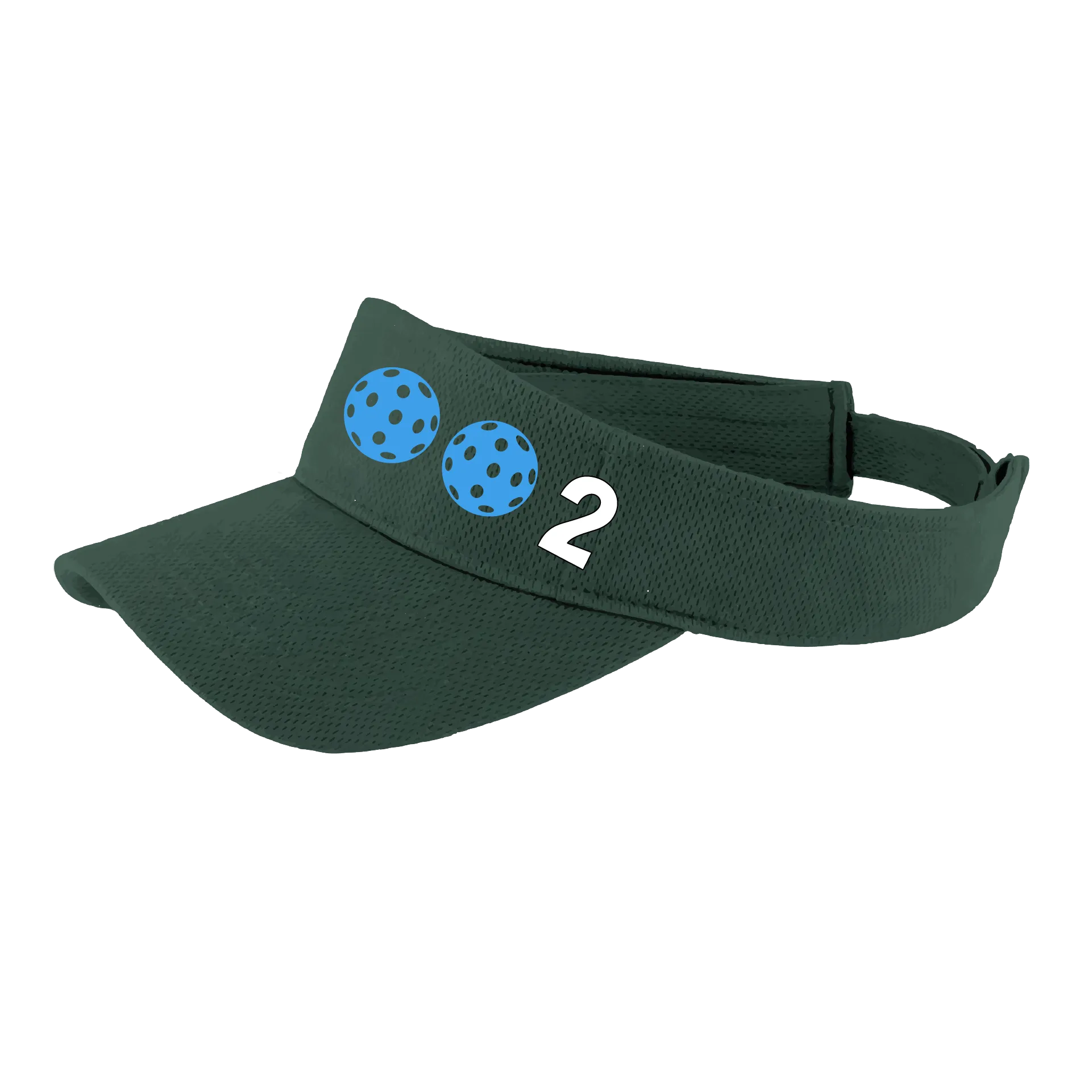 002 With Pickleballs (Customizable) | Pickleball Visors | Moisture Wicking 100% Polyester