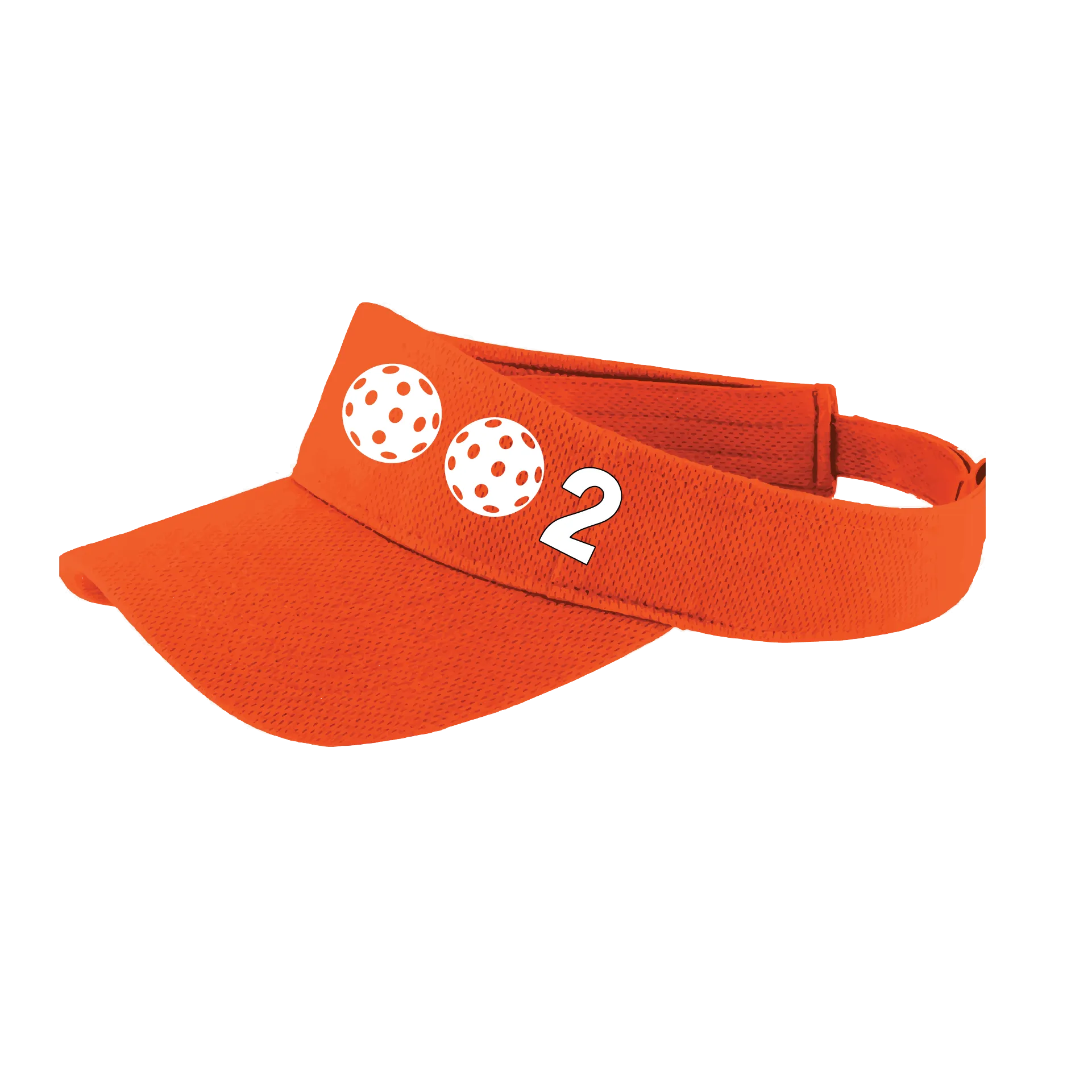 002 With Pickleballs (Customizable) | Pickleball Visors | Moisture Wicking 100% Polyester