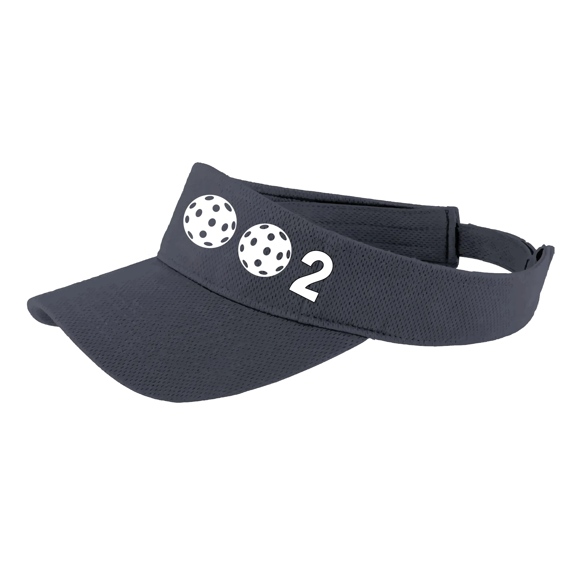 002 With Pickleballs (Customizable) | Pickleball Visors | Moisture Wicking 100% Polyester