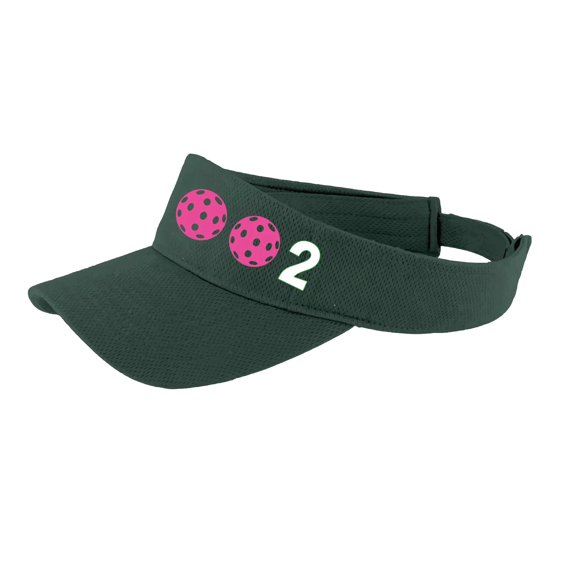 002 With Pickleballs (Customizable) | Pickleball Visors | Moisture Wicking 100% Polyester