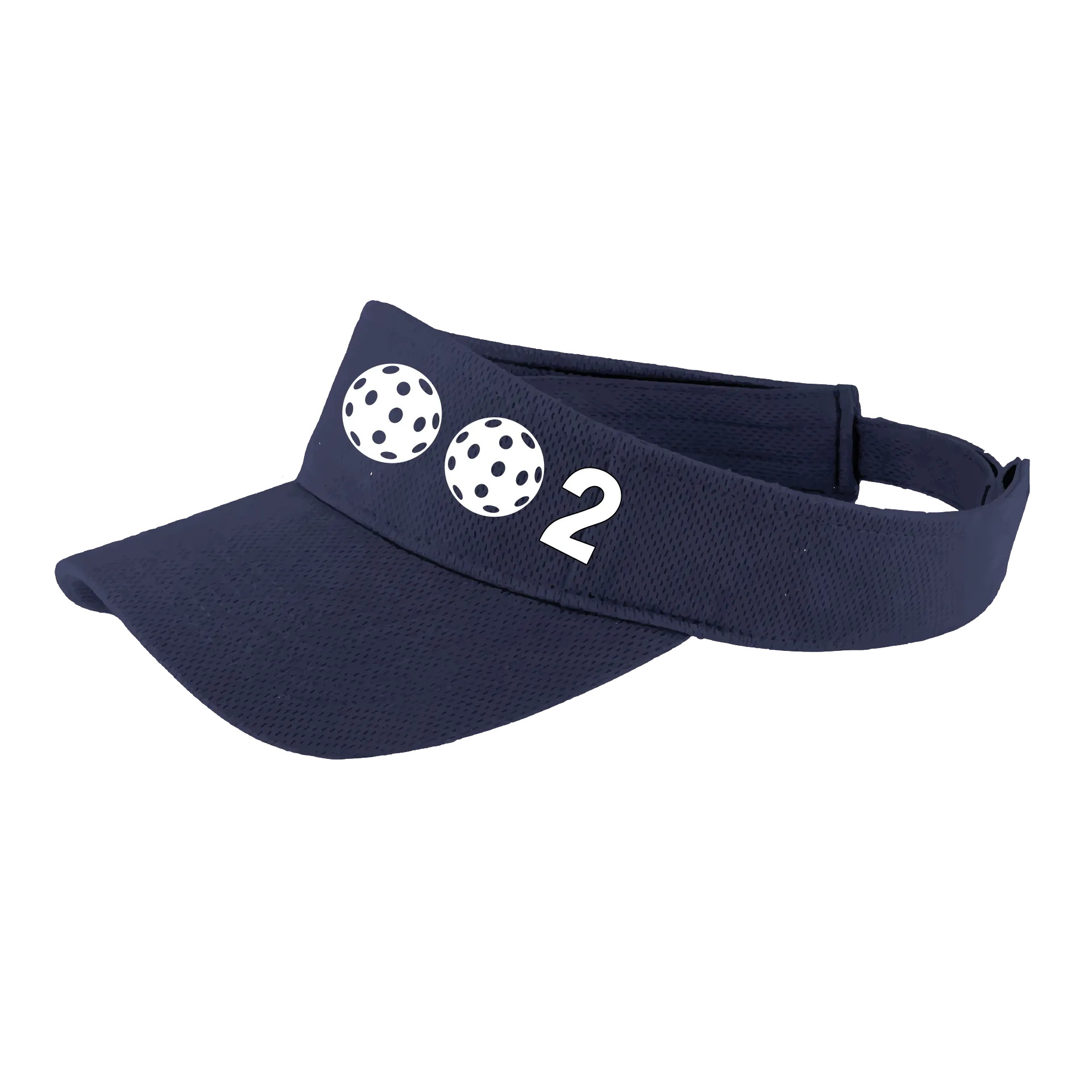 002 With Pickleballs (Customizable) | Pickleball Visors | Moisture Wicking 100% Polyester