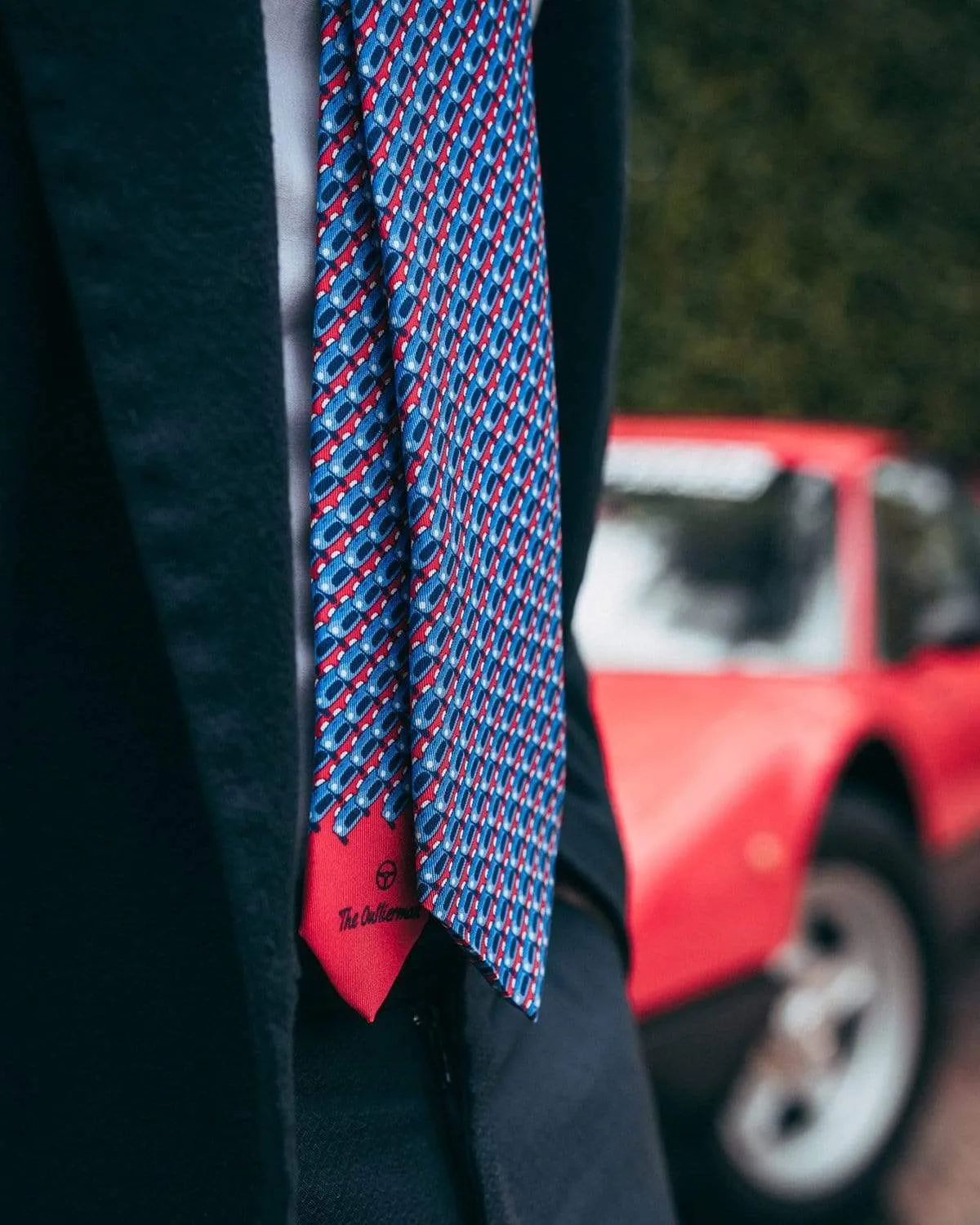 166 MM BARCHETTA - Silk Tie - Red/Blue