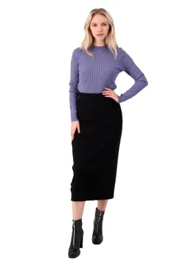 24/7 Ribbed Midi Skirt