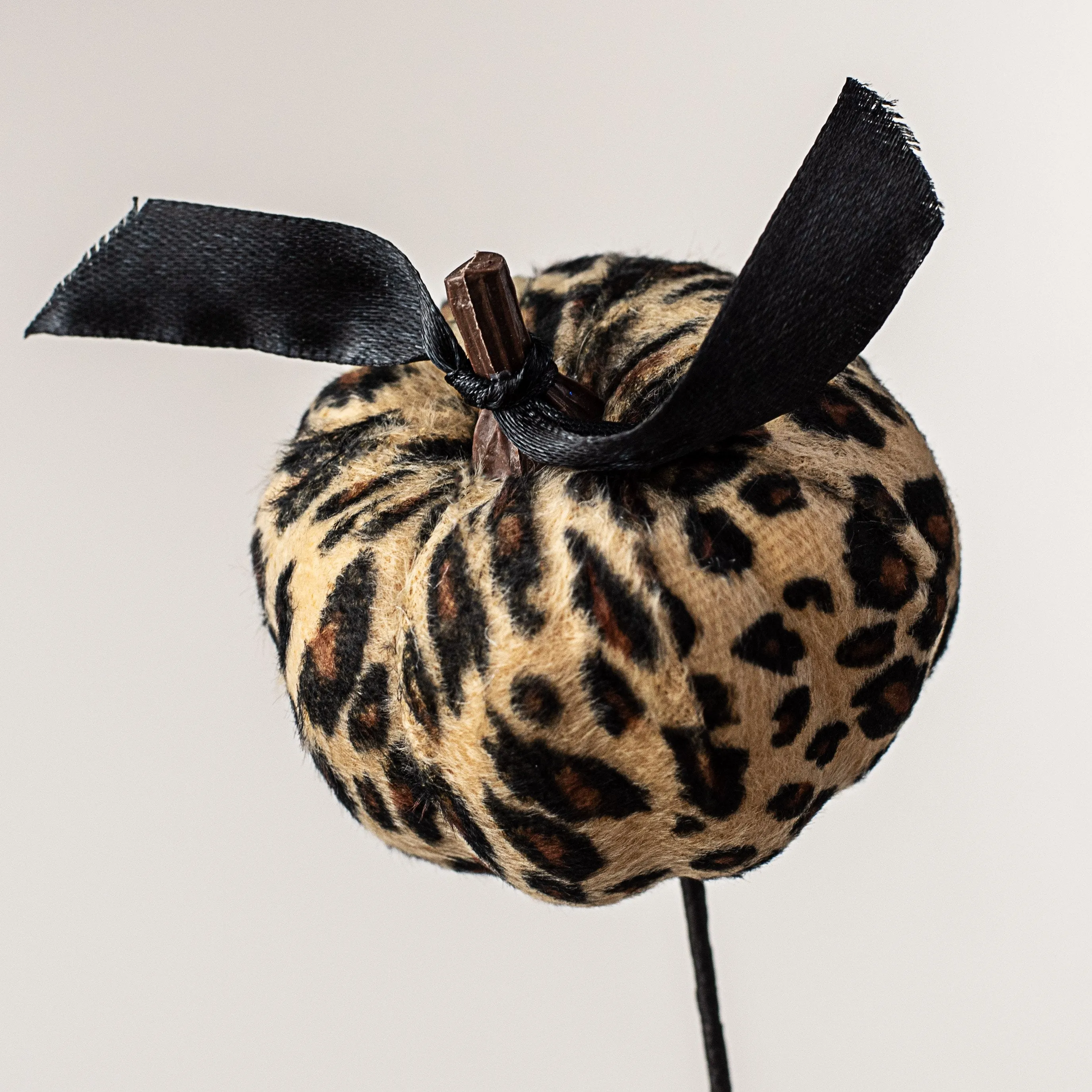 26" Fabric Furry Pumpkin Spray: Cheetah