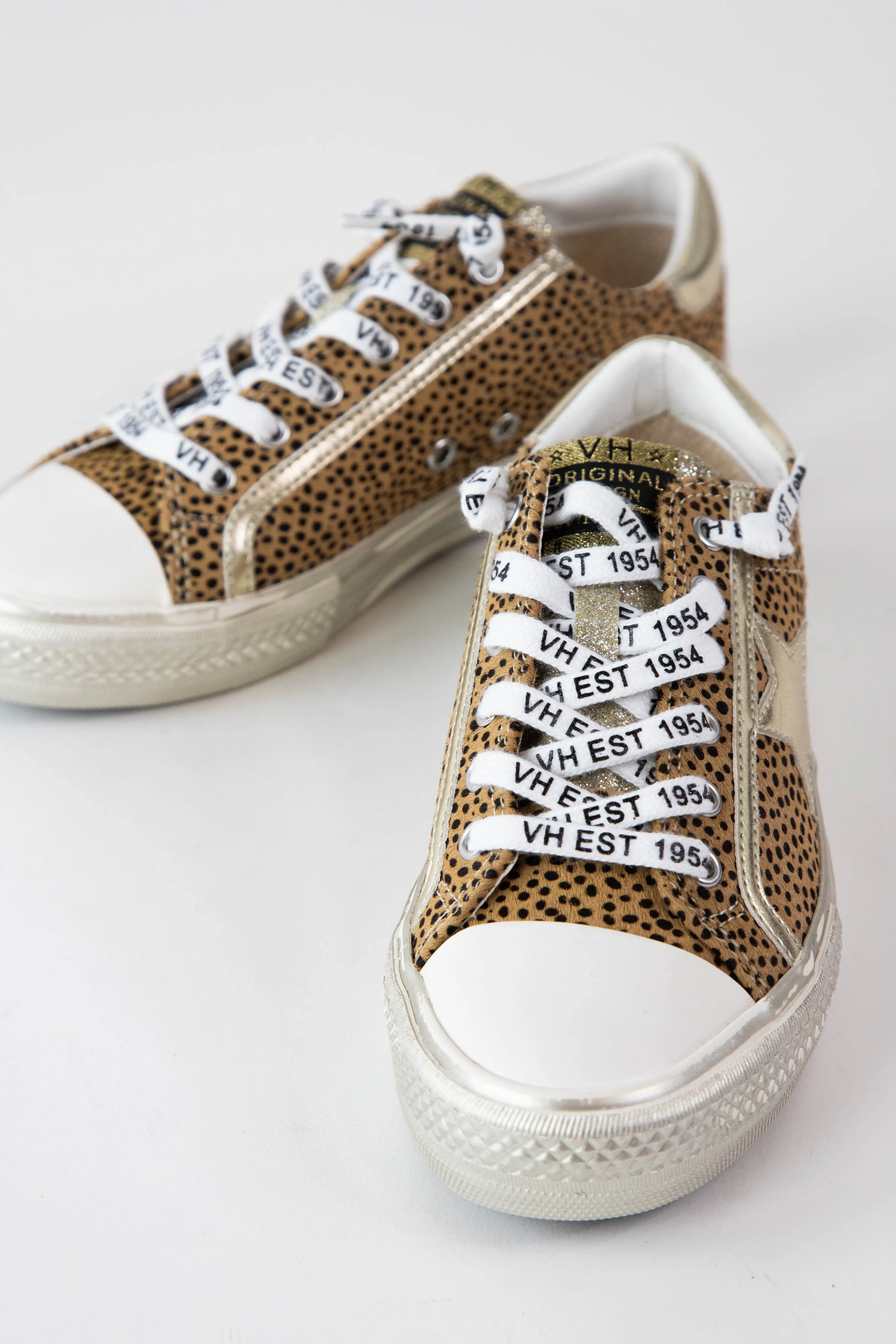 Alive Low Top Gold Star Sneaker, Leopard Multi | Vintage Havana