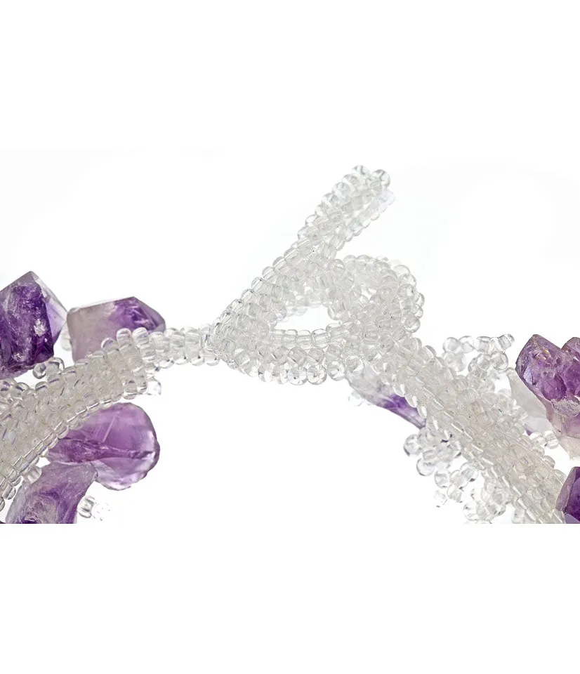 Amethyst Geodes Fur Choker