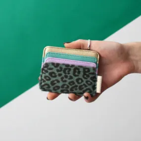 Animal Print Leopard Lilac Card Holder