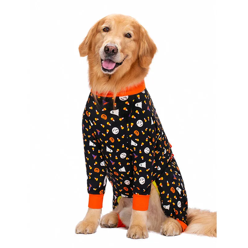 Anti-Fur Four-Legged Pajamas for Big Dogs | Stylish Bow Pet Clothing"