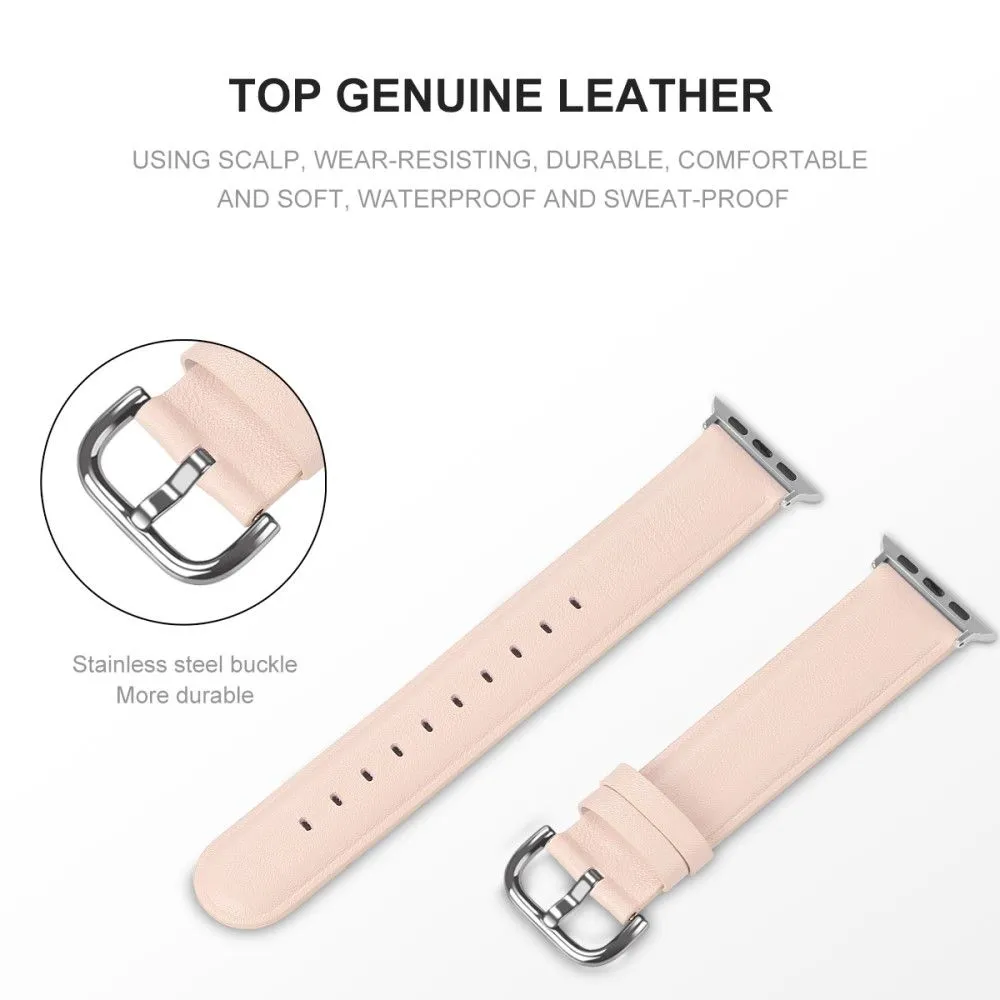 Apple Watch (41mm) cowhide genuine leather watch strap - Pink