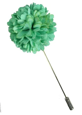 Aqua Green Lapel Flower