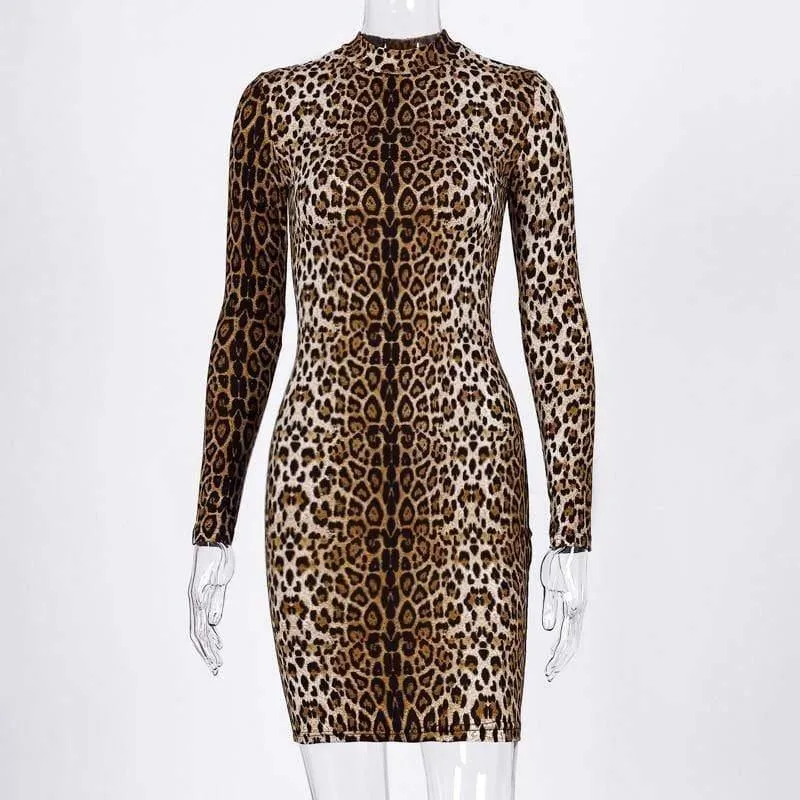 Autumn Leopard Animal print sexy plus size office clothes