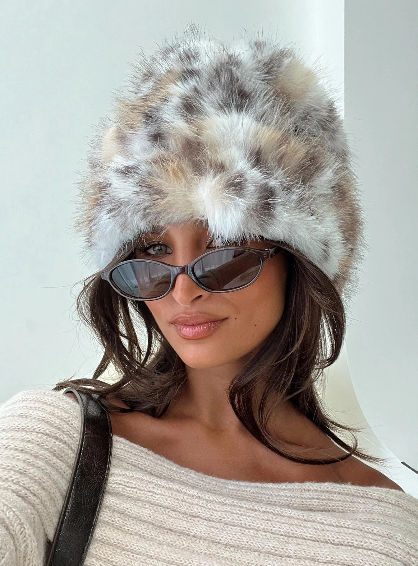 Birkley Fluffy Hat Leopard