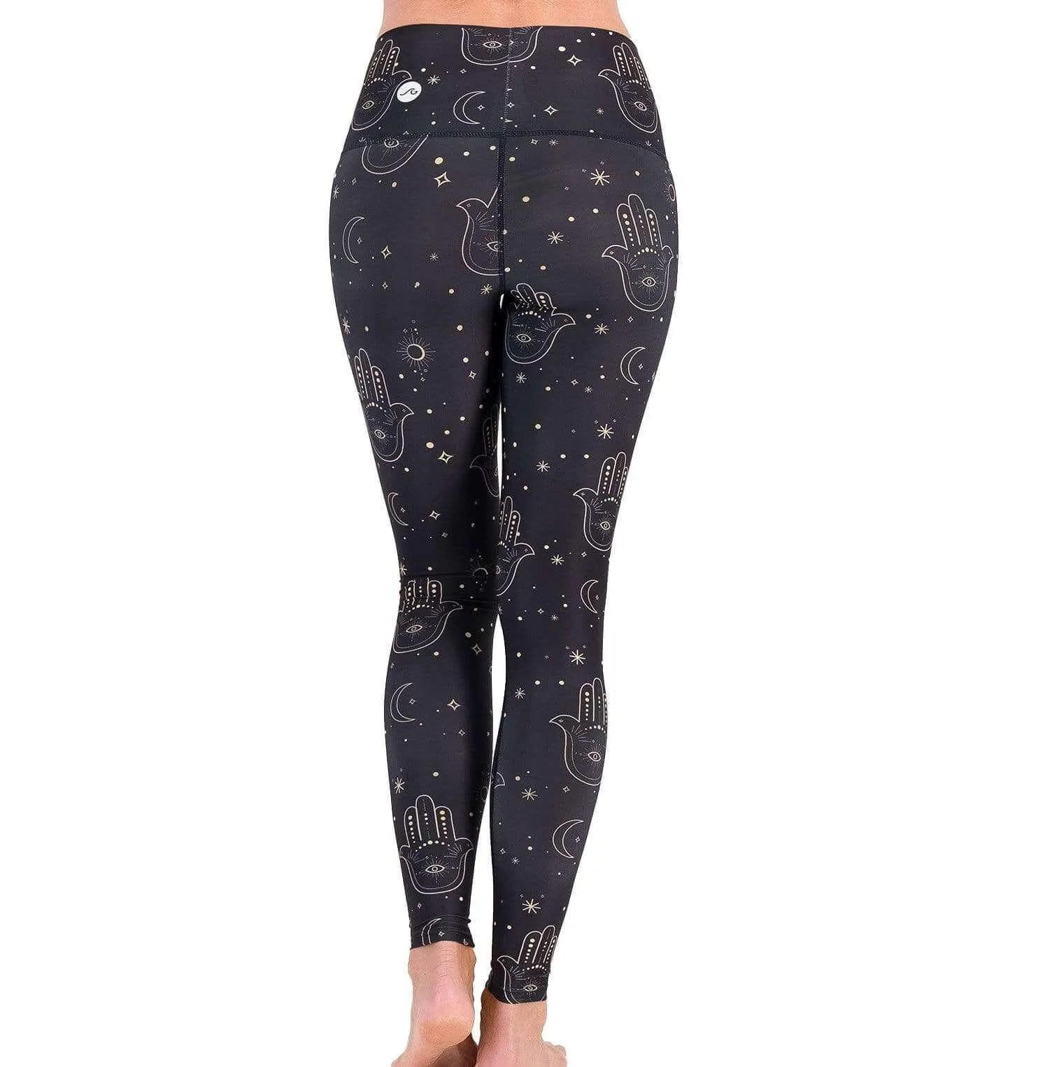 Black Hamsa print leggings