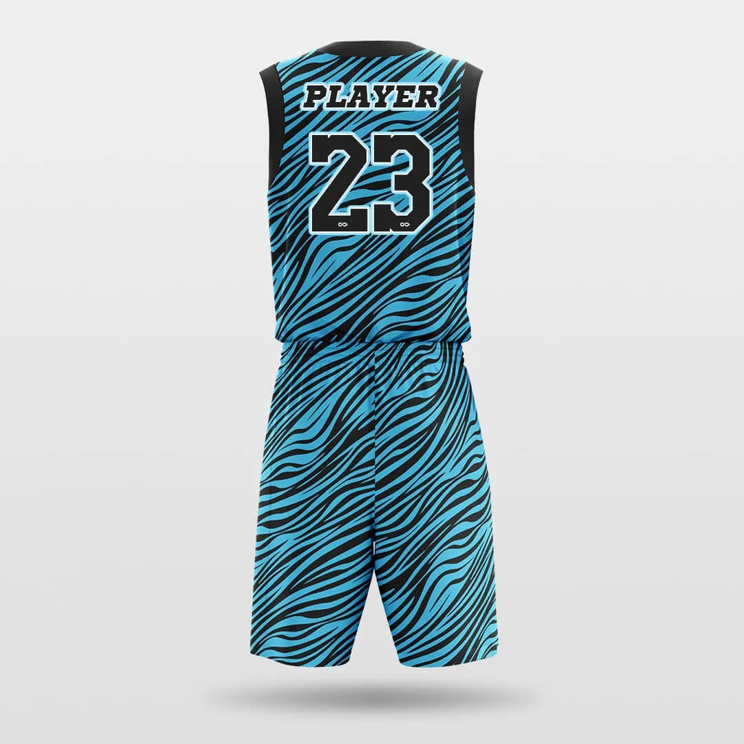 Blue Leopard - Custom Sublimated Basketball Jersey Set