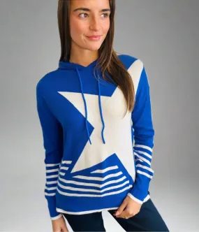 Blue Star Hooded Jumper