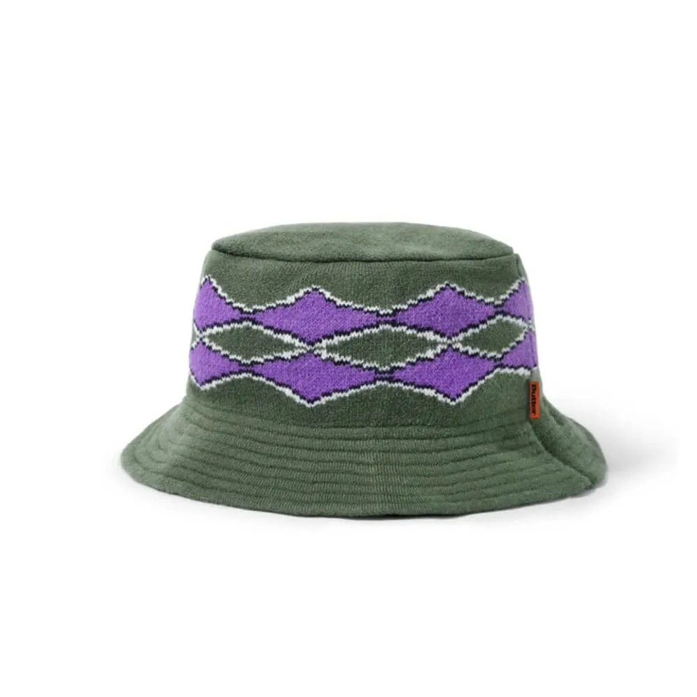 Butter Goods Diamond Knit Bucket Hat Sage OSFA