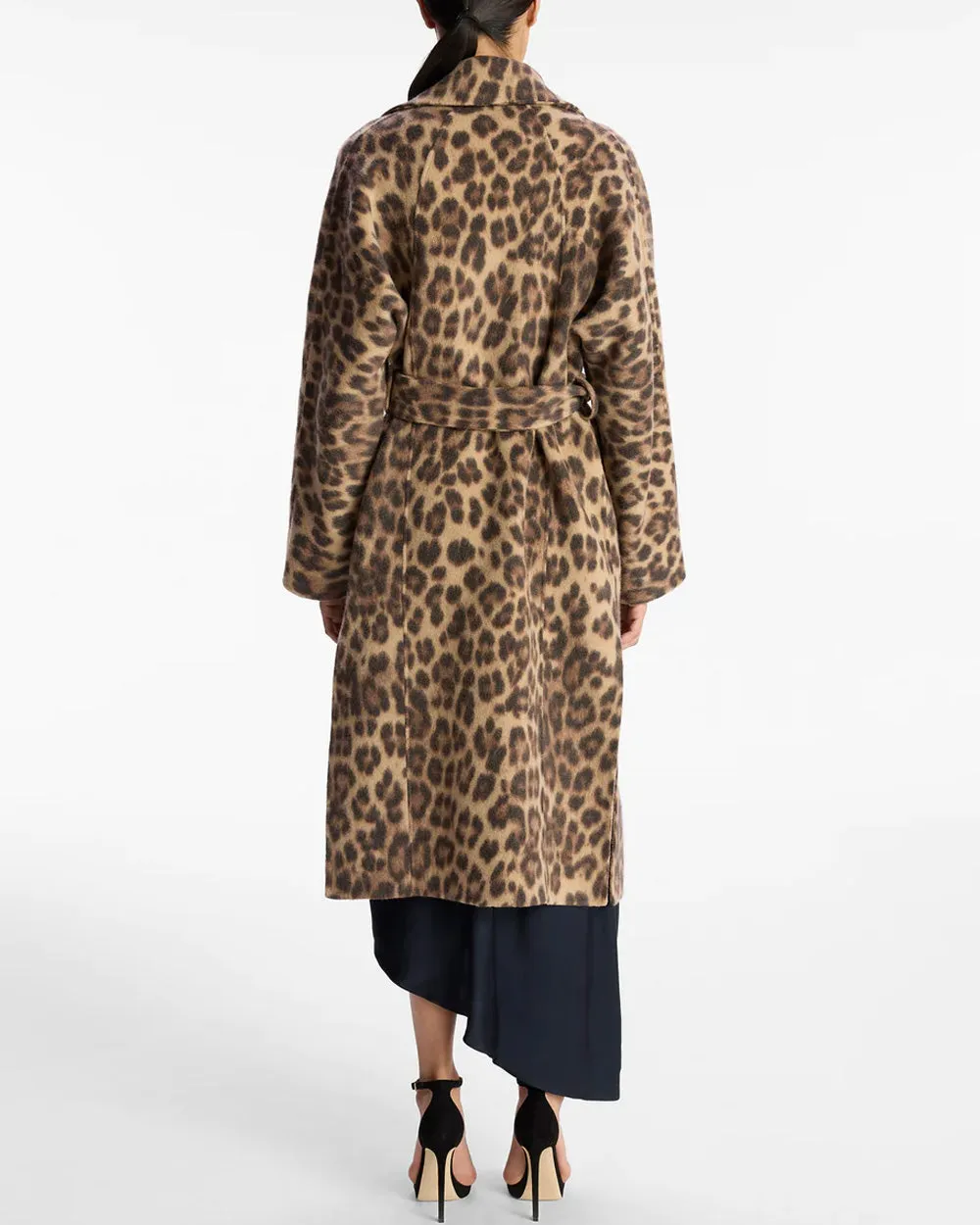 Camel and Black Leopard Winslet Coat