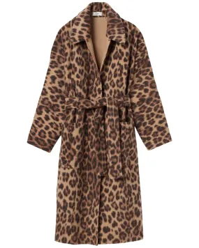 Camel and Black Leopard Winslet Coat