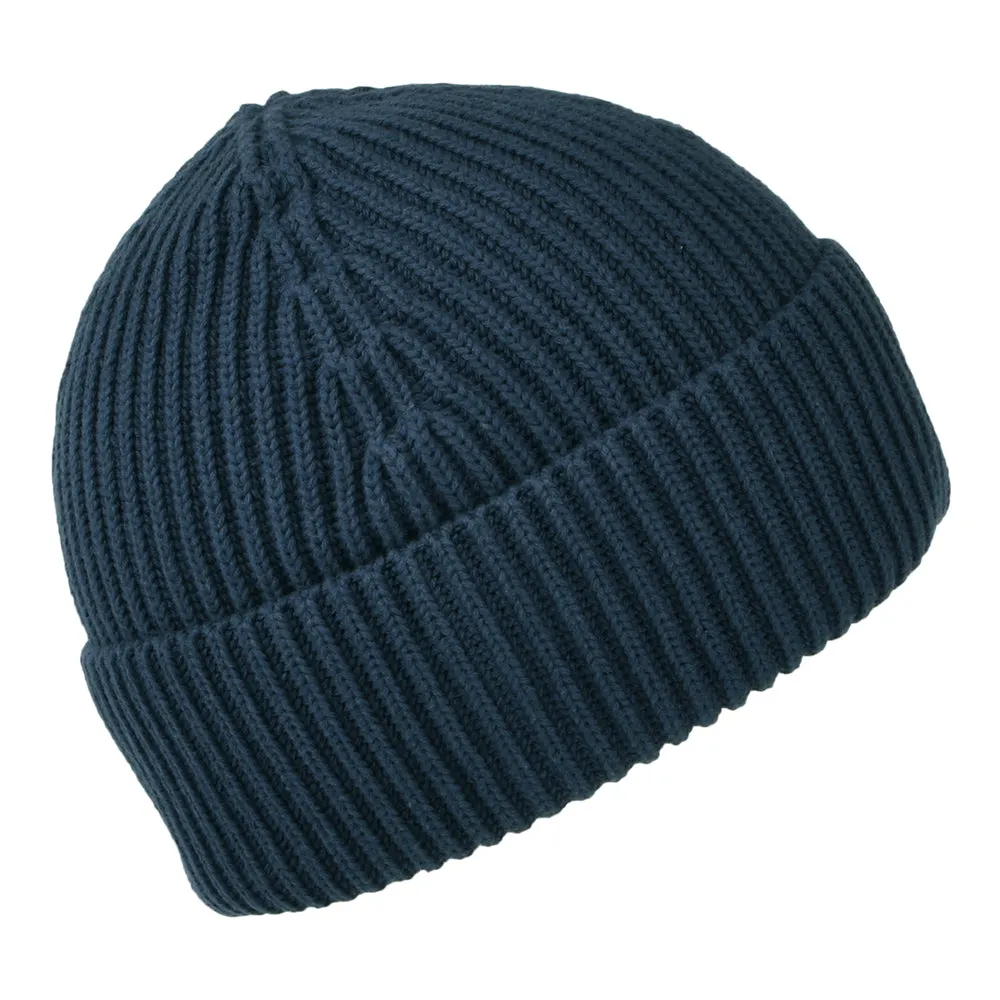 Carhartt WIP Hats Burbank Organic Cotton Fisherman Beanie Hat - Navy Blue