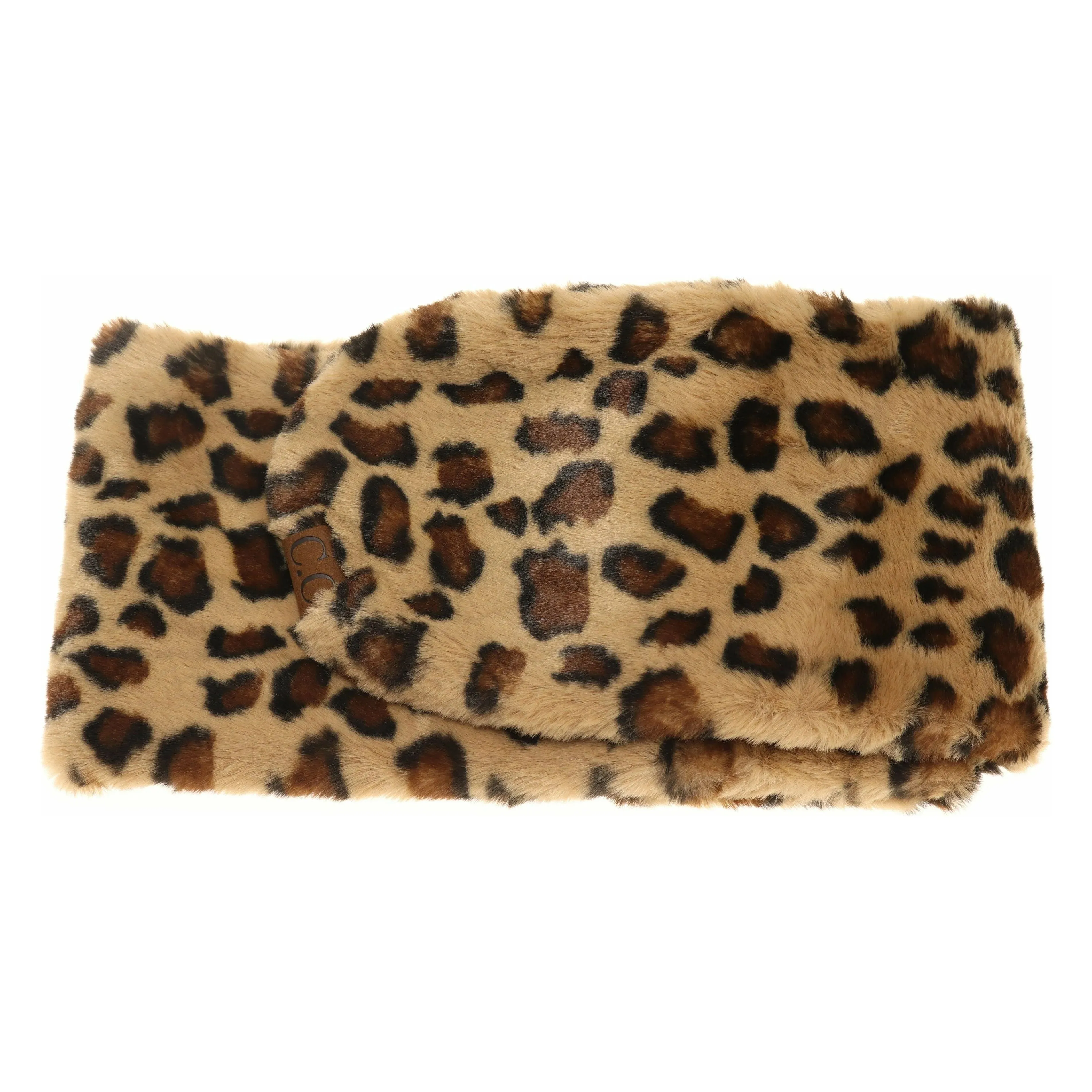 CC Leopard Faux Fur Scarf