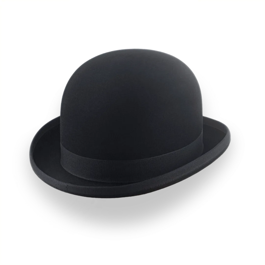 Classic Bowler Hat for Men in Black Fur Felt | The Coke