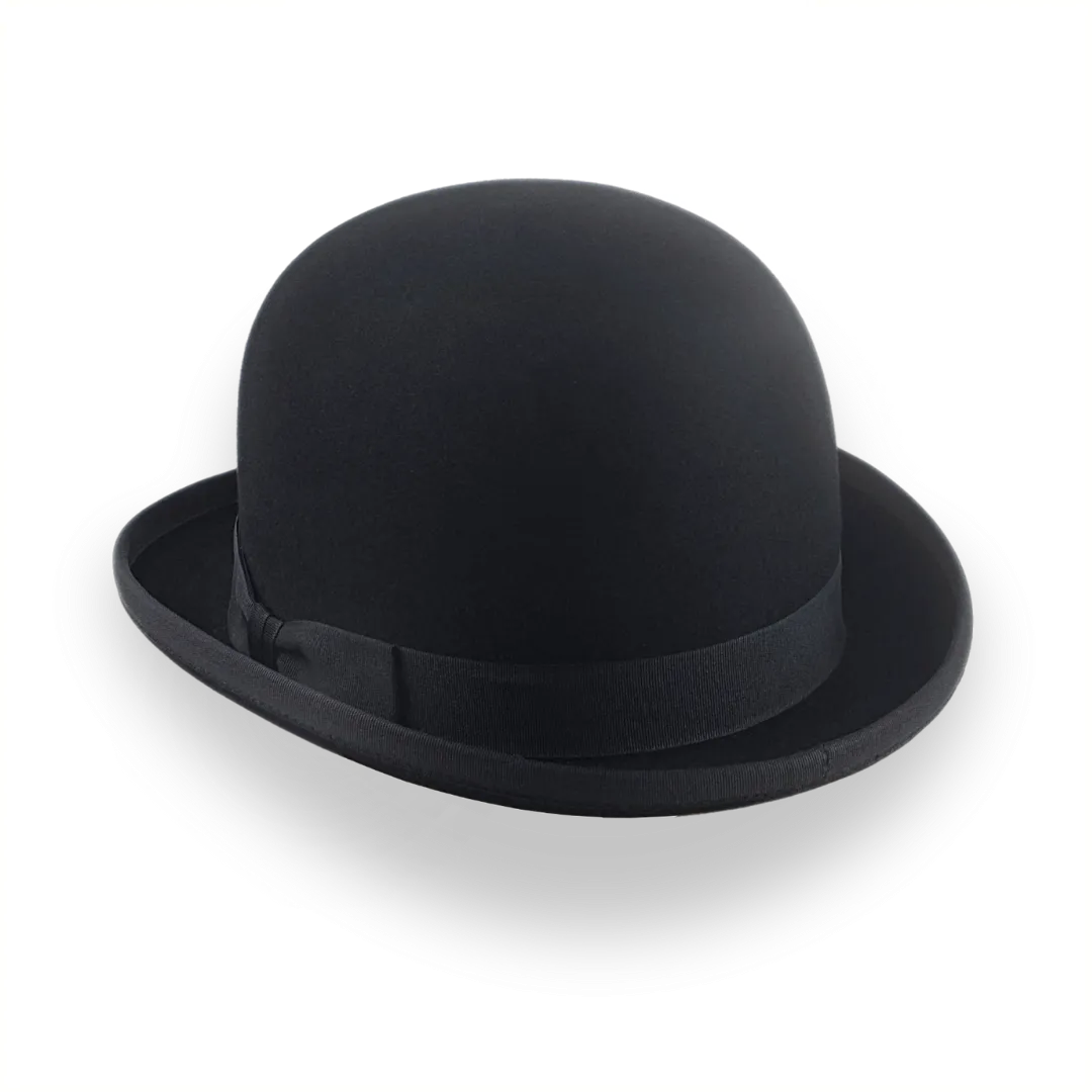 Classic Bowler Hat for Men in Black Fur Felt | The Coke