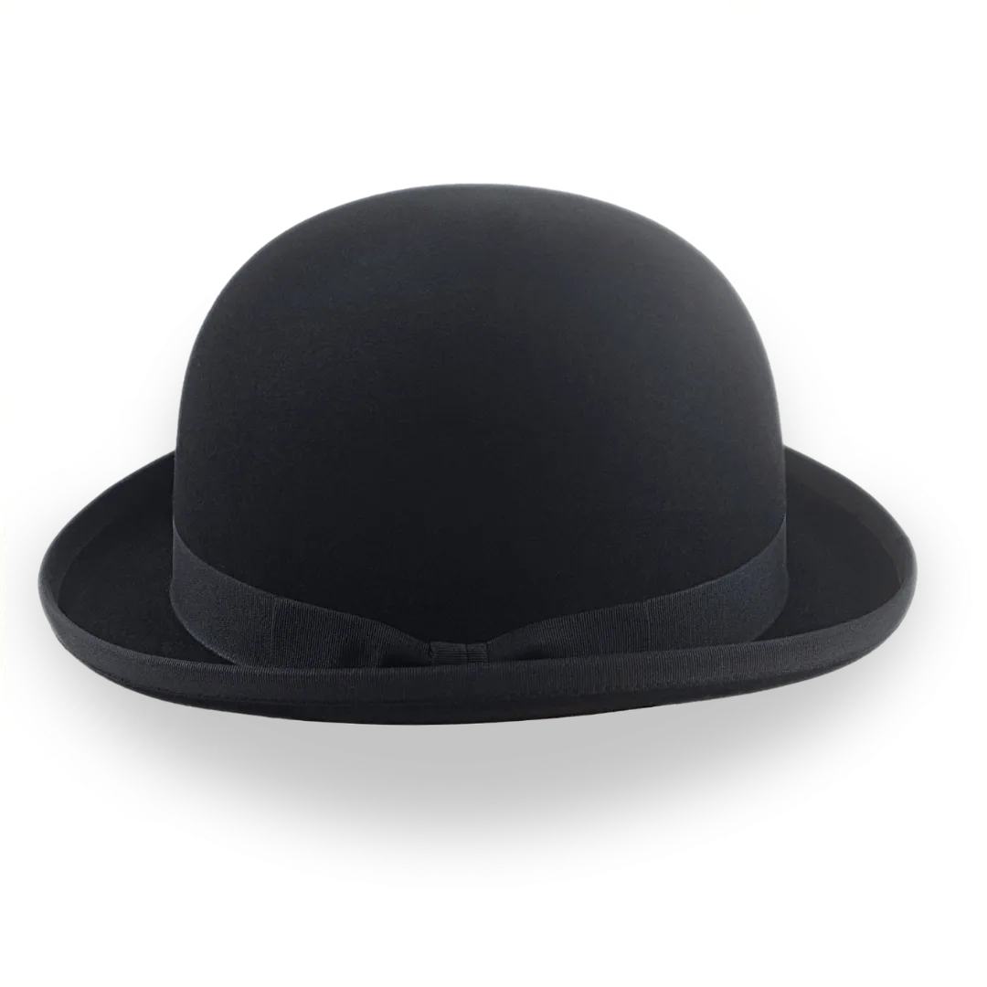 Classic Bowler Hat for Men in Black Fur Felt | The Coke