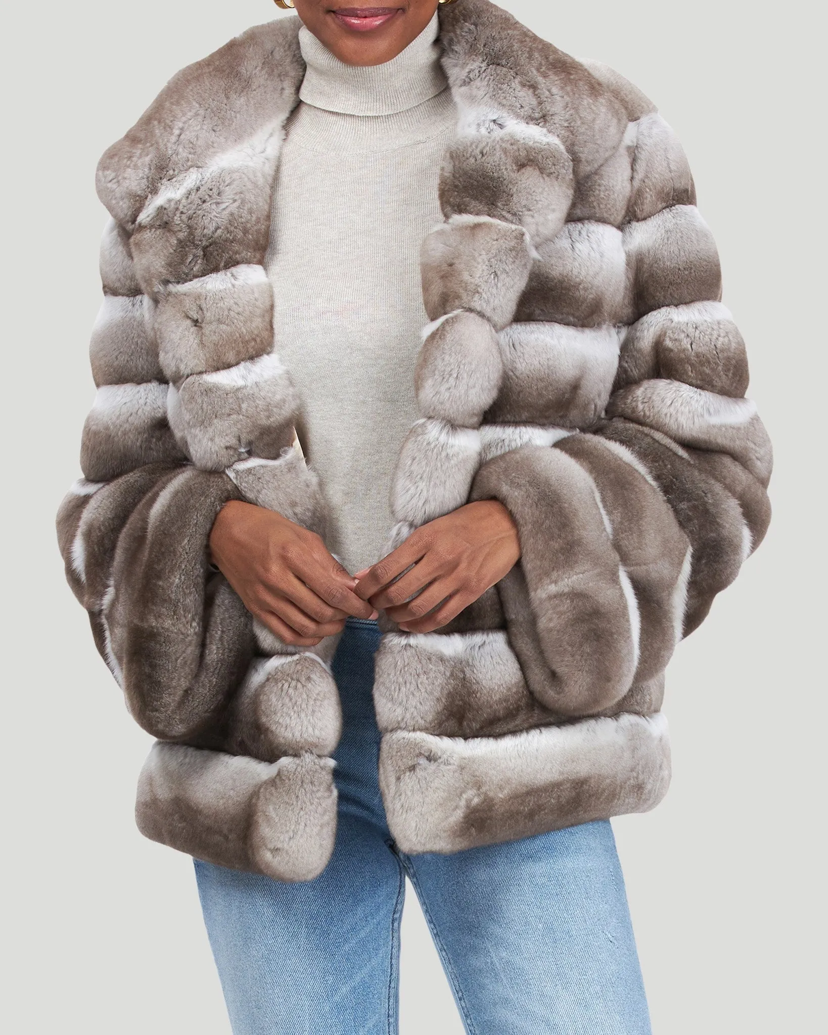 Classic Chinchilla Fur Jacket