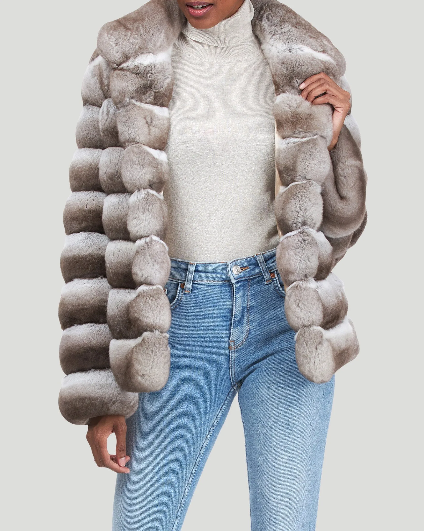 Classic Chinchilla Fur Jacket