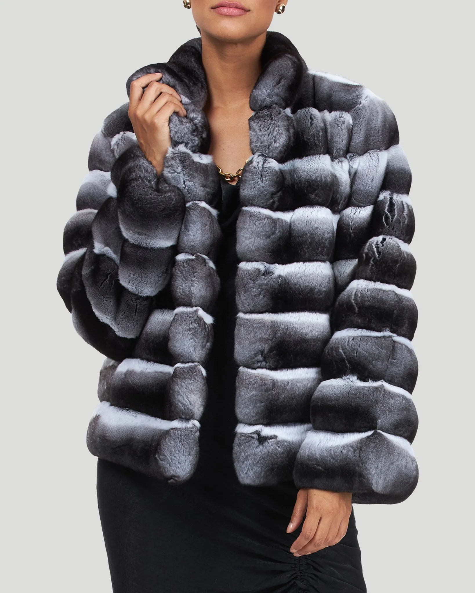 Classic Chinchilla Fur Jacket