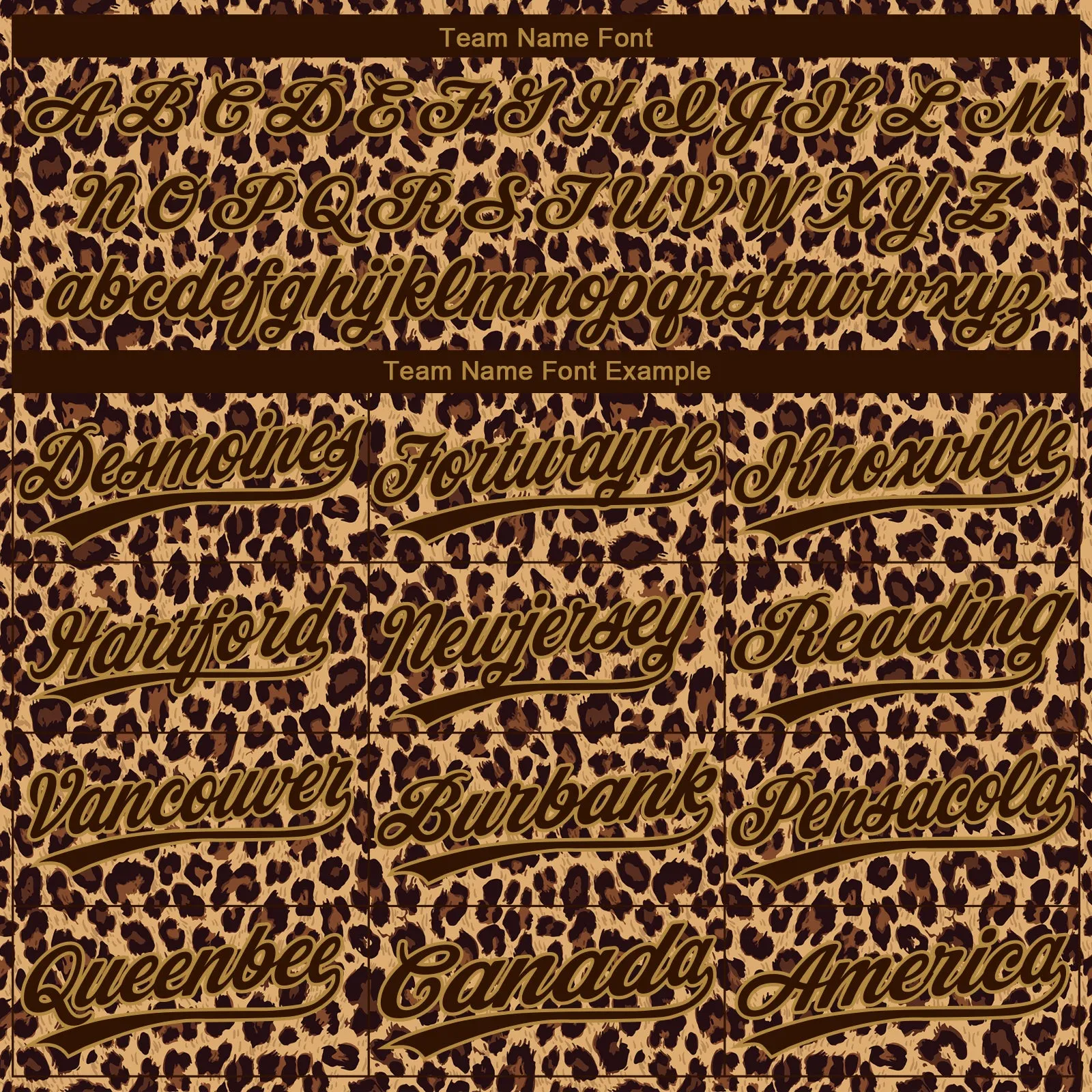 Custom Brown Brown-Old Gold 3D Pattern Design Leopard Two-Button Unisex Softball Jersey