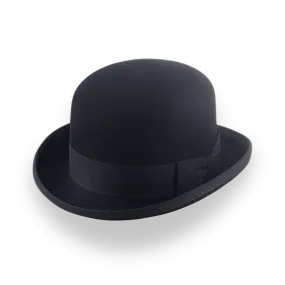 Customizable Black Felt Derby Hat for Men | The Ascot