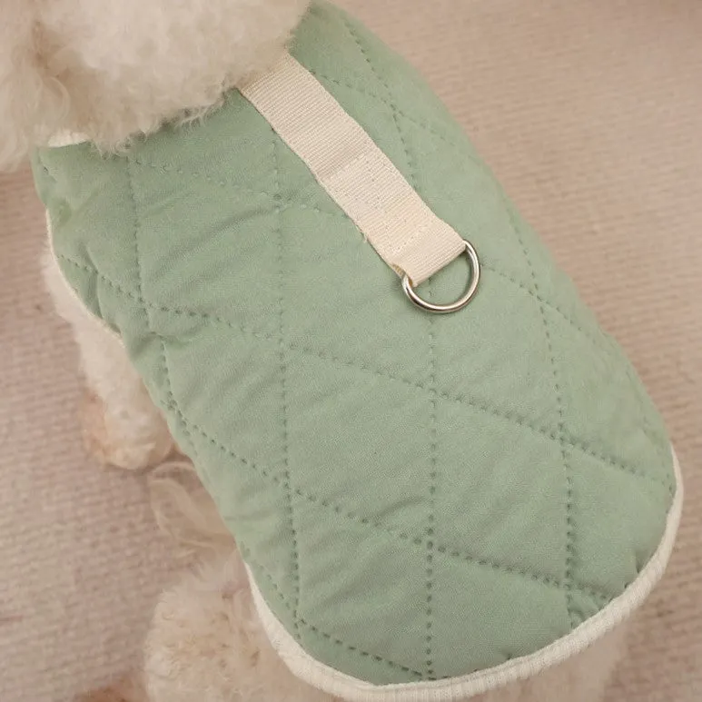 Diamond Stitch Pet Jacket Vest with Hook and Leash