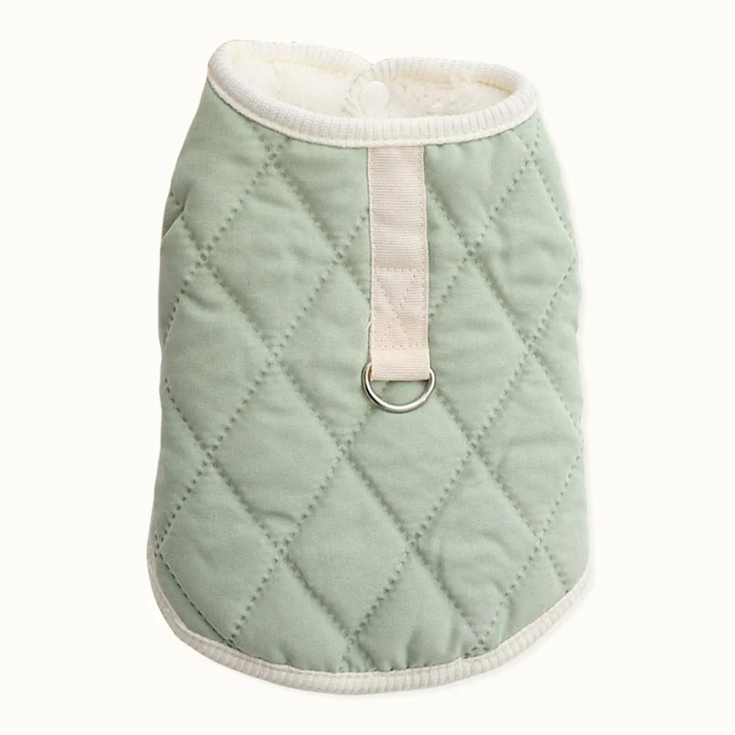 Diamond Stitch Pet Jacket Vest with Hook and Leash