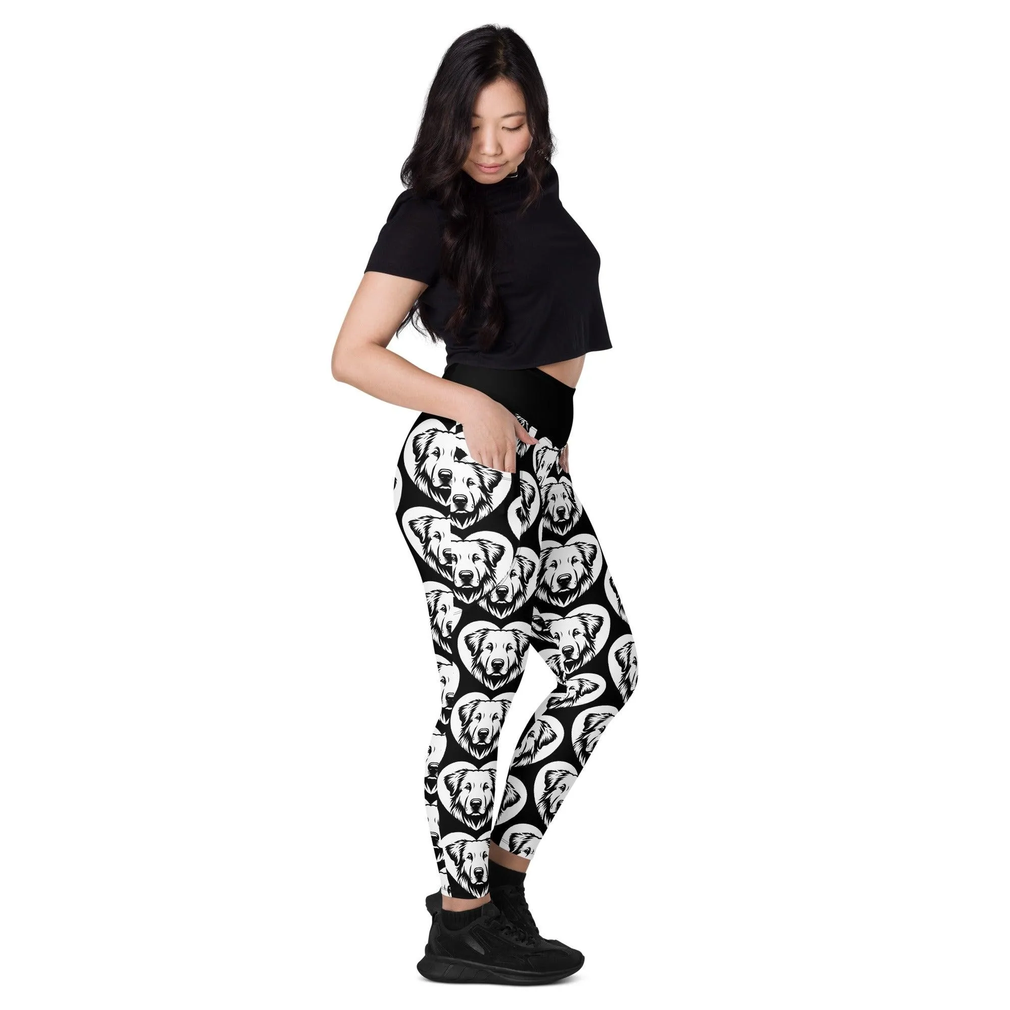 DOG BREED LEGGINGS with pockets - KUVASZ - HERTTAHOUND