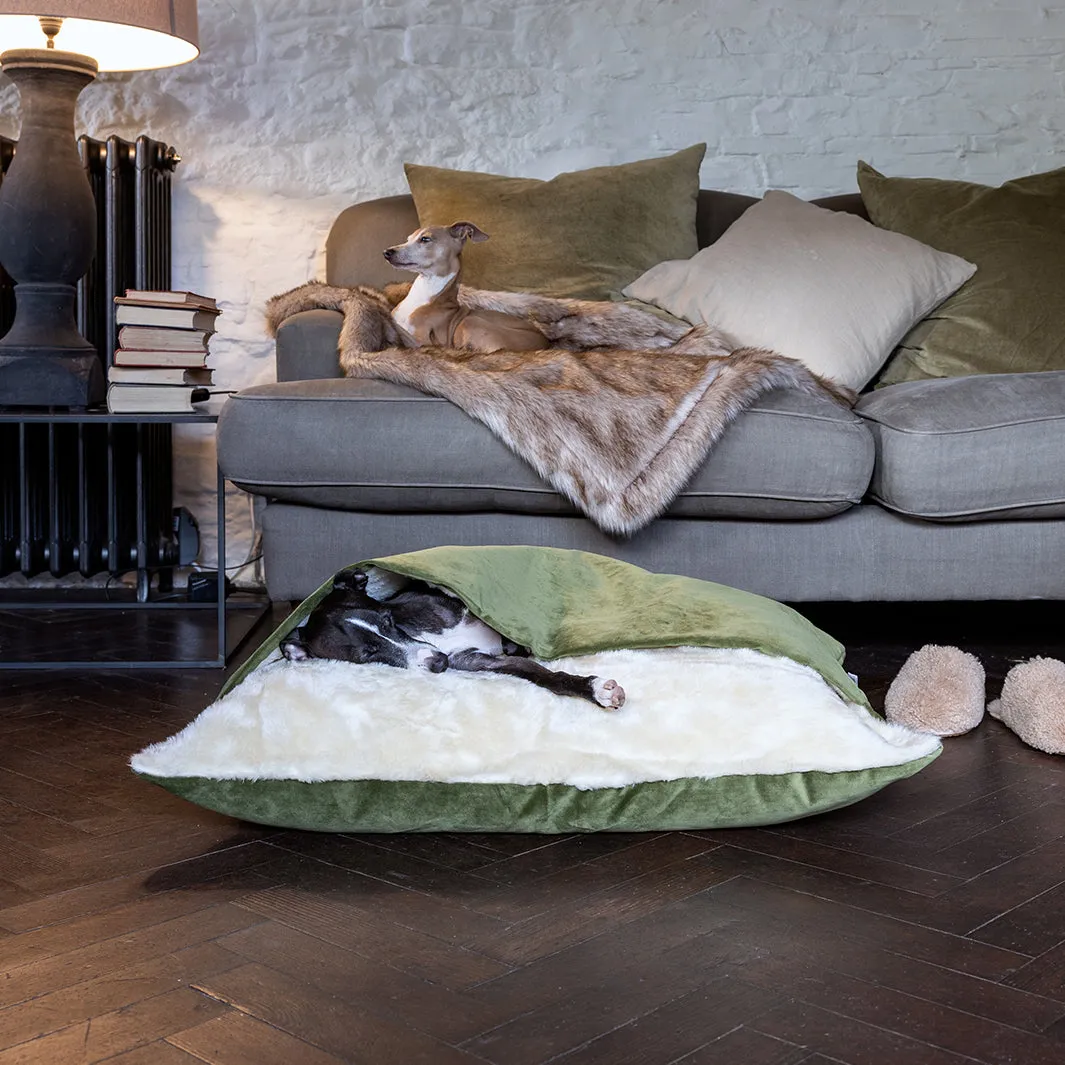 Dog Snuggle Bed in Velour