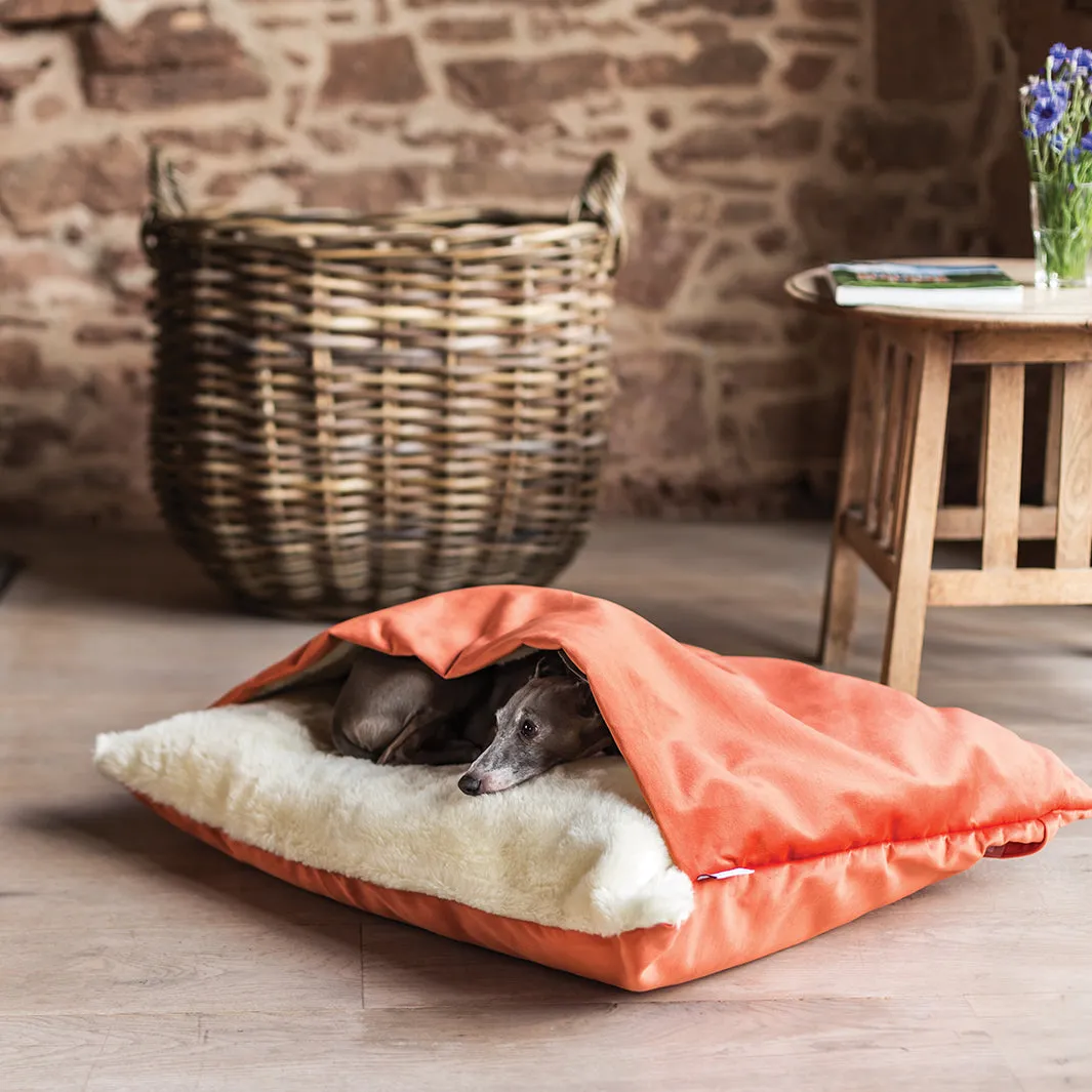 Dog Snuggle Bed in Velour