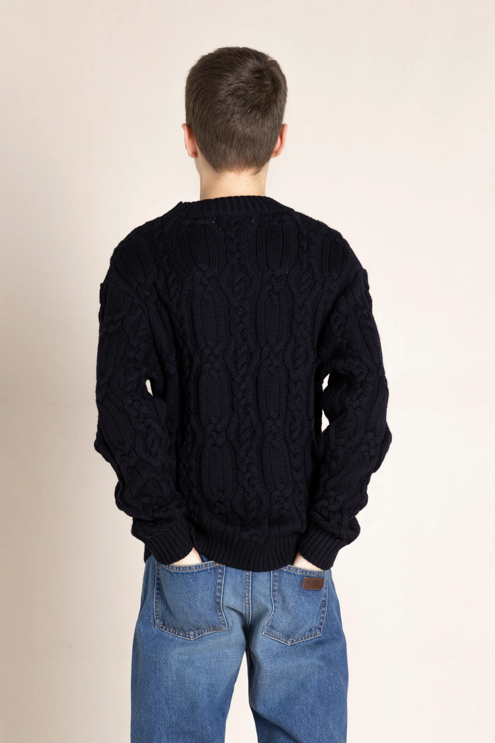 DUBLIN Navy - Round Neck Jumper