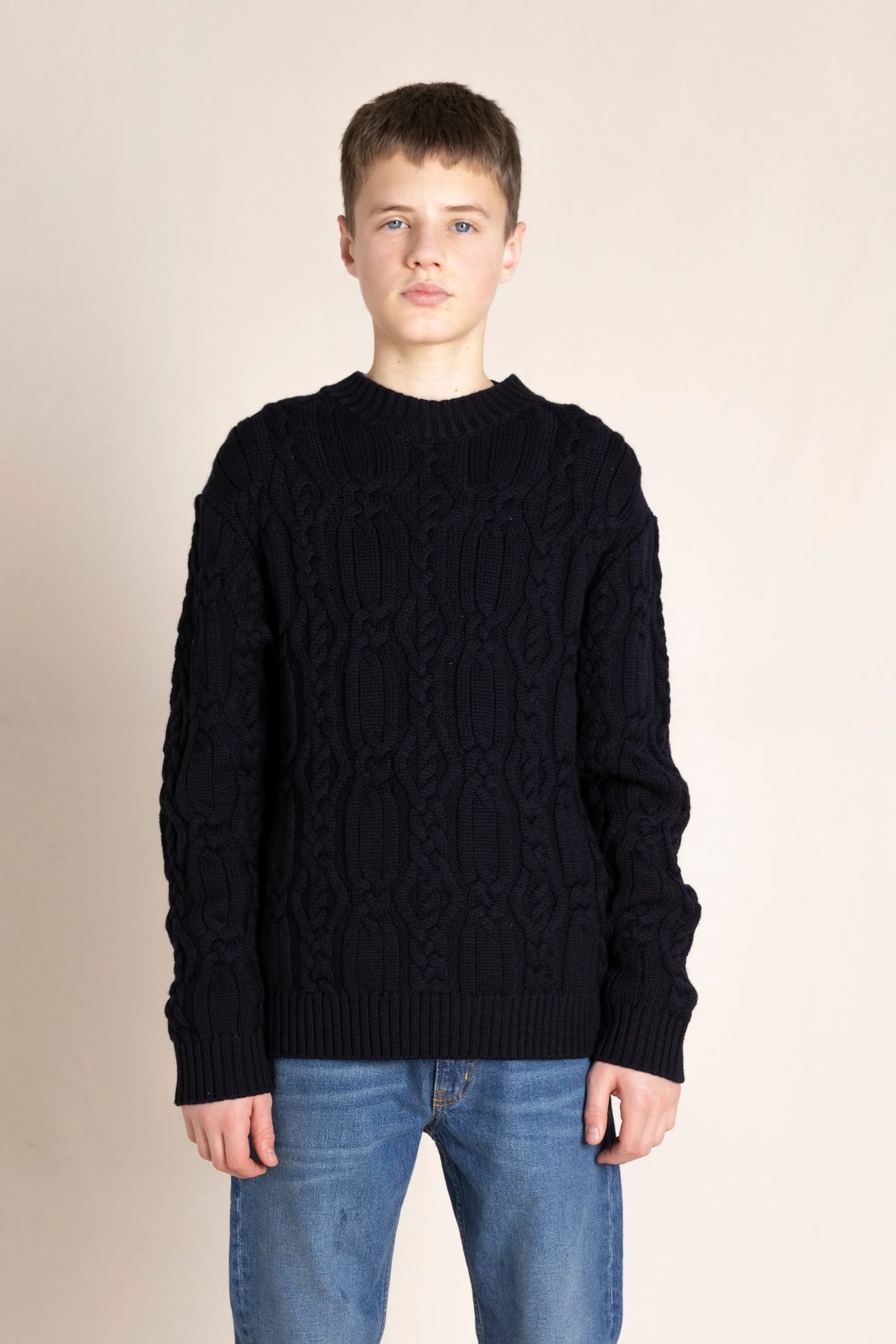 DUBLIN Navy - Round Neck Jumper