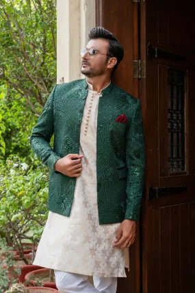 ER 2094 Green On Green Prince Coat wedding