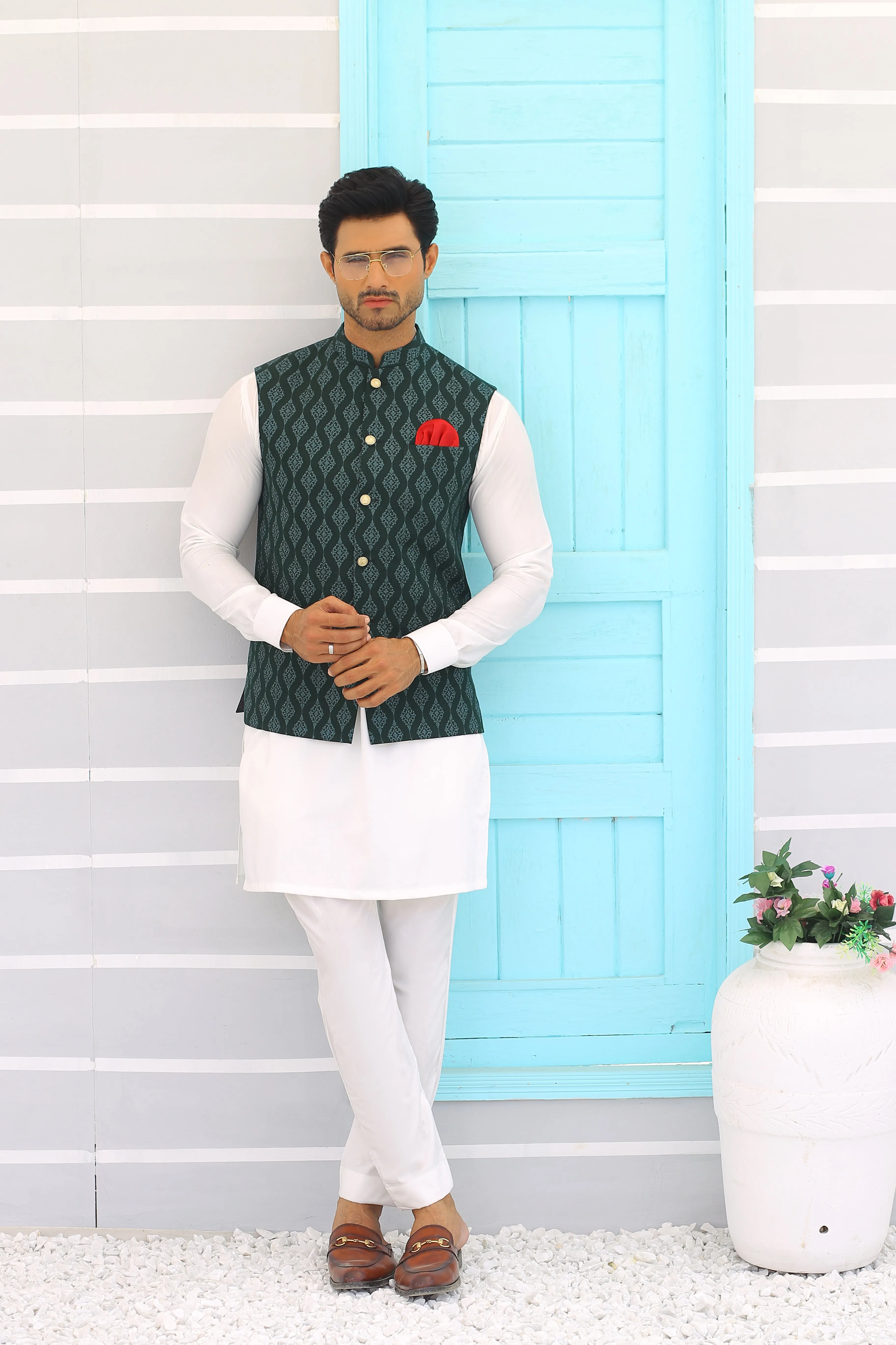 ER WC 1068 Green Waist Coat