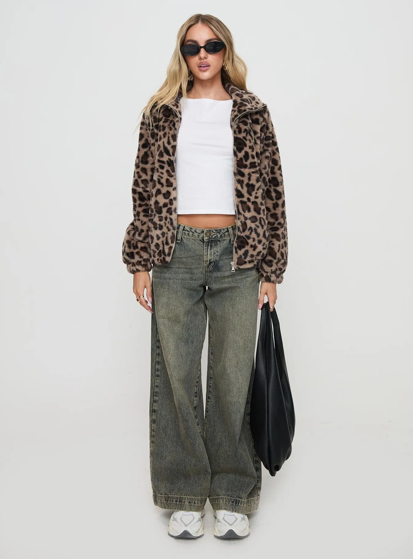 Fashionkova Caine Faux Fur Jacket Leopard