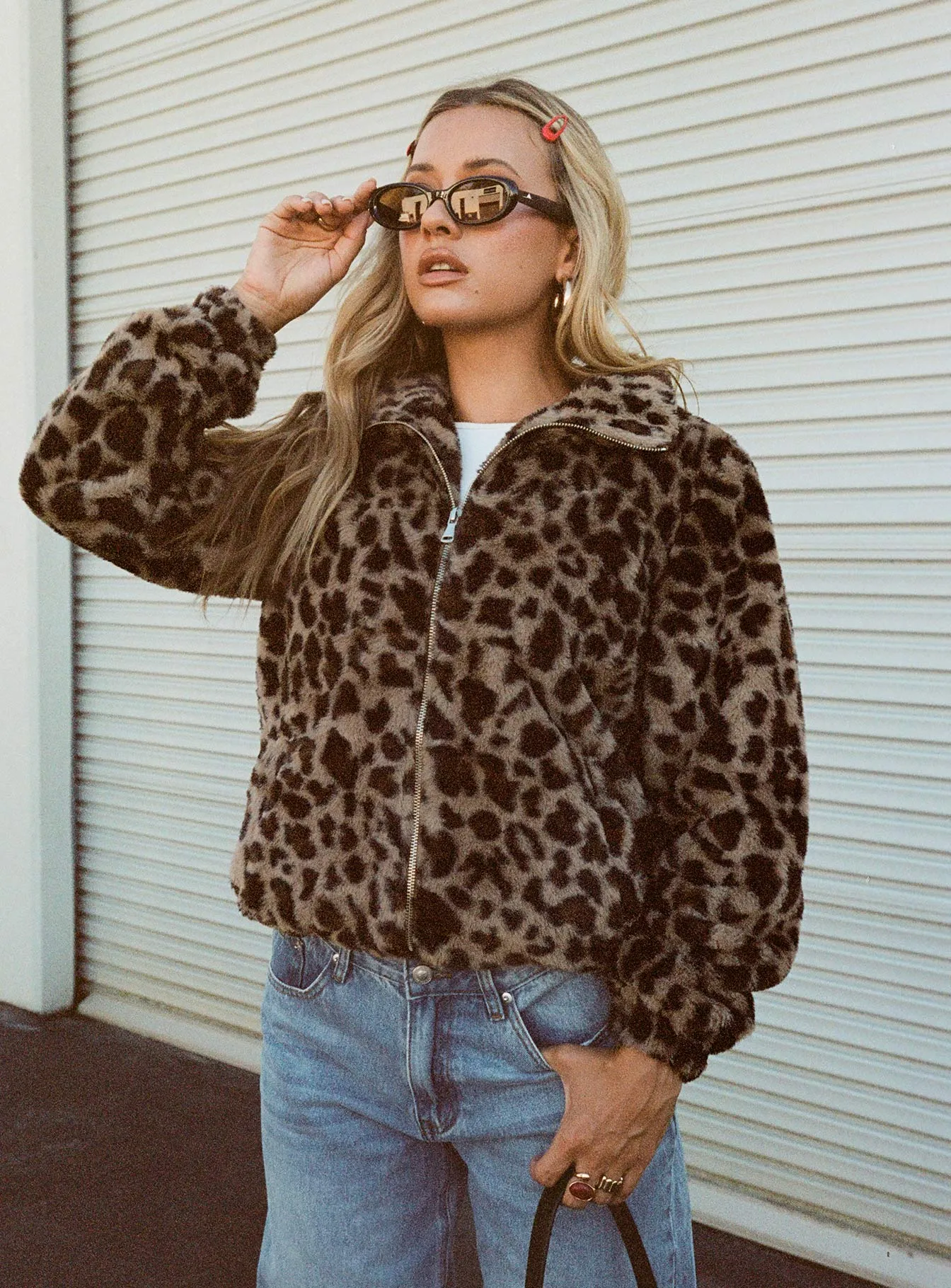 Fashionkova Caine Faux Fur Jacket Leopard