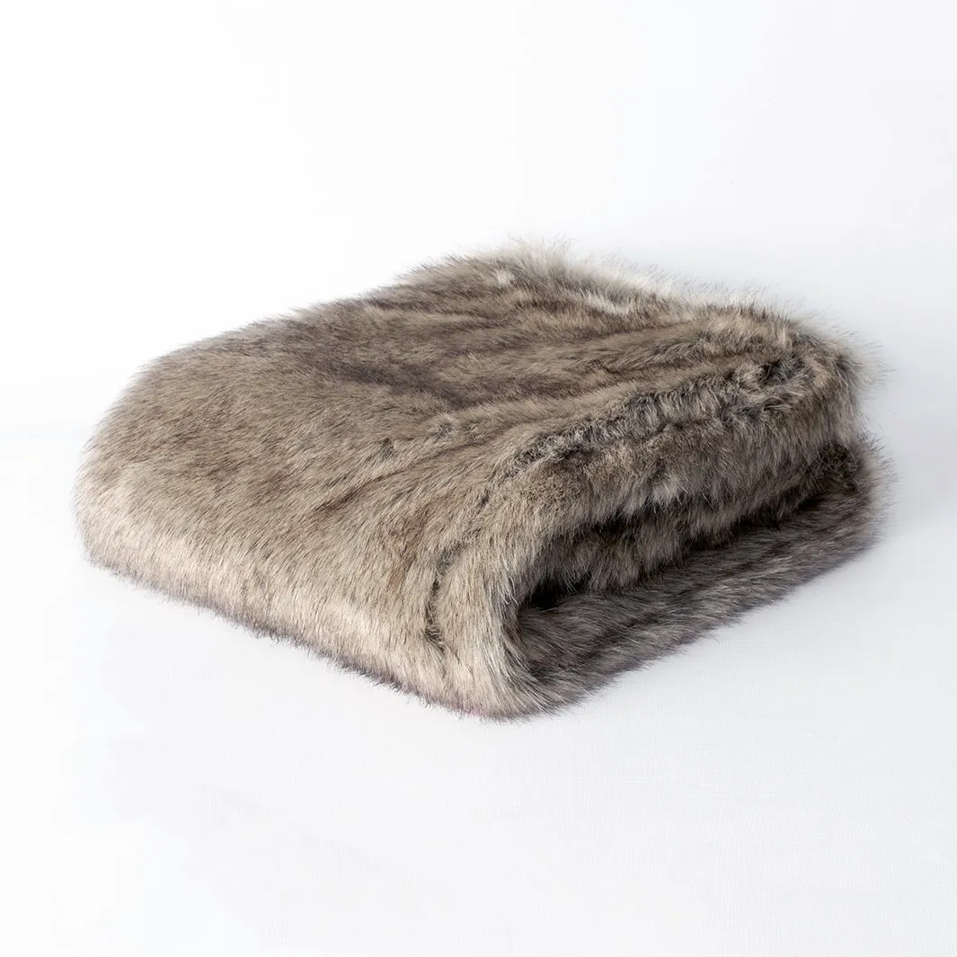 Faux-Fur Dog Blanket in Foxy